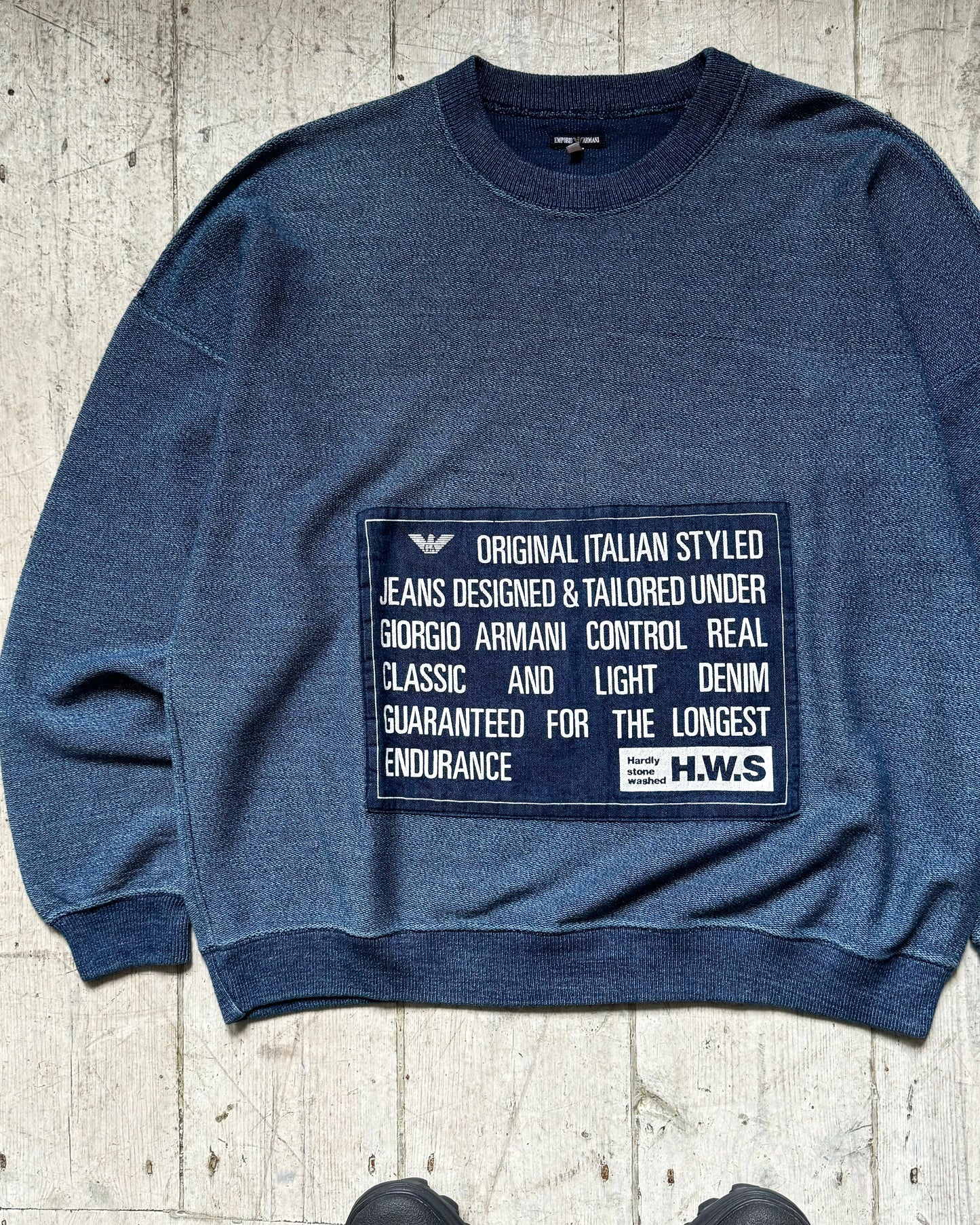 Mid 80s HWS - Hardly Stone Washed Process Appliqué Panel Jumper (~L~)