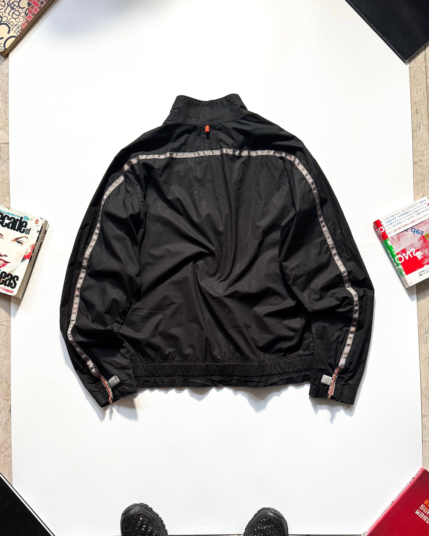 2005 Black Grey Trim Lightweight Moto Jacket (~L~)