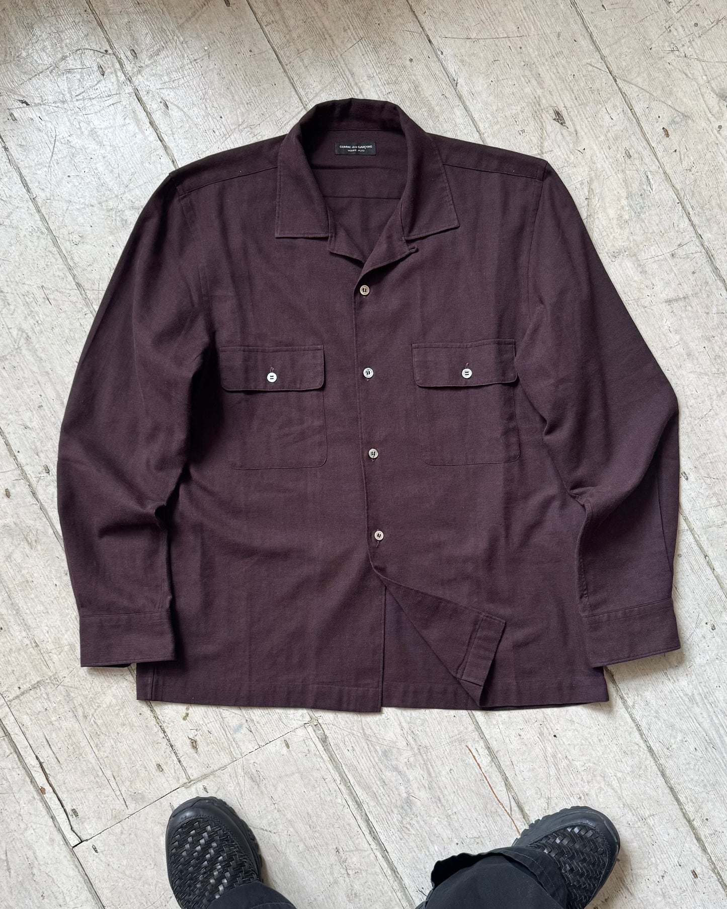 1993 Maroon Brown Lightweight Over Shirt (M~L)