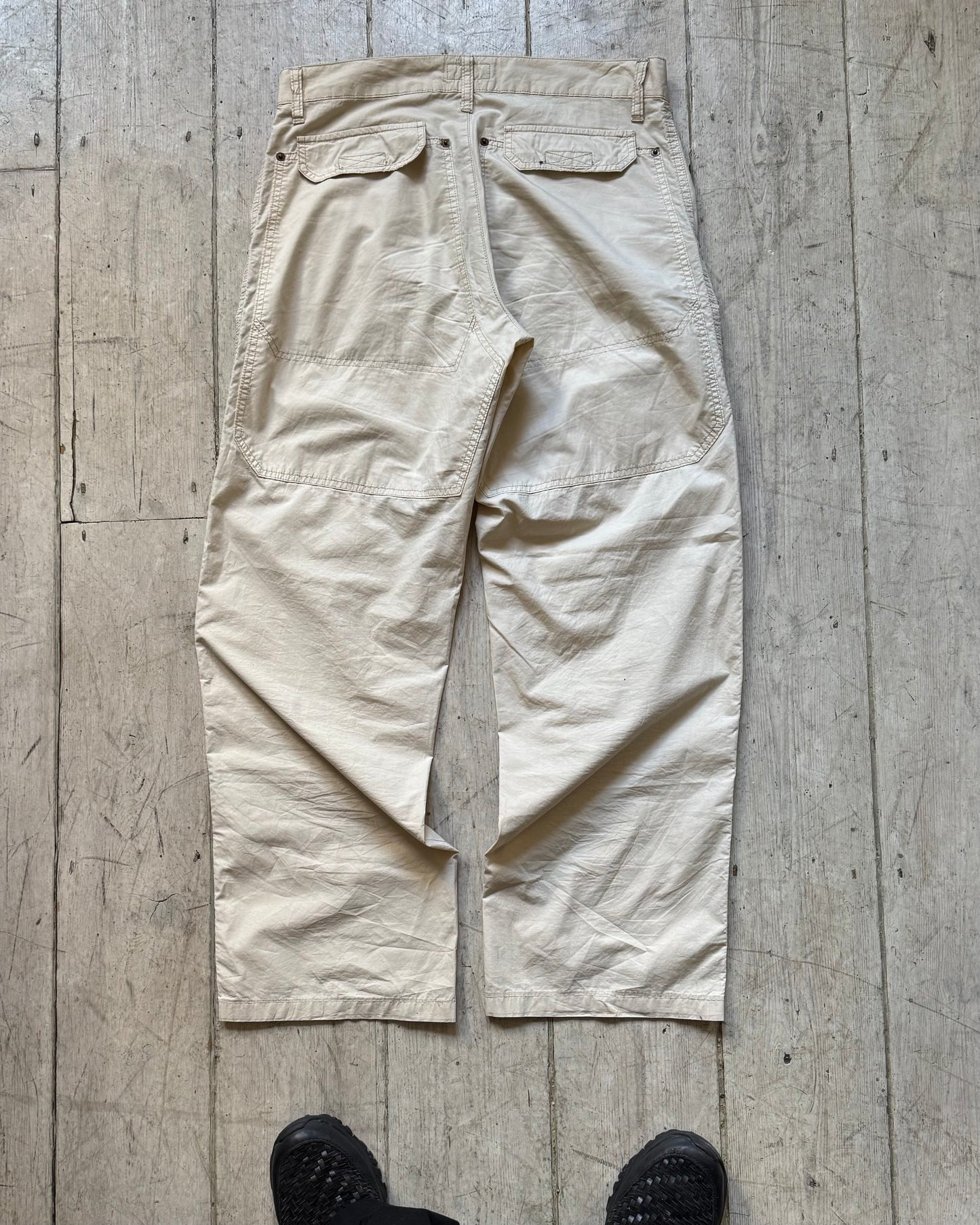 Early 2000s Cream Lightweight Front Carpenter Pants (31~33)