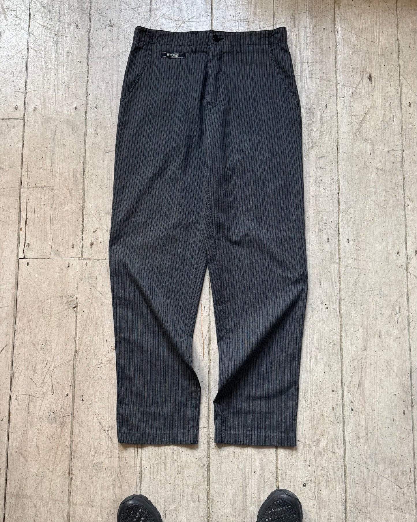 90s Grey Striped Pants (~32~)
