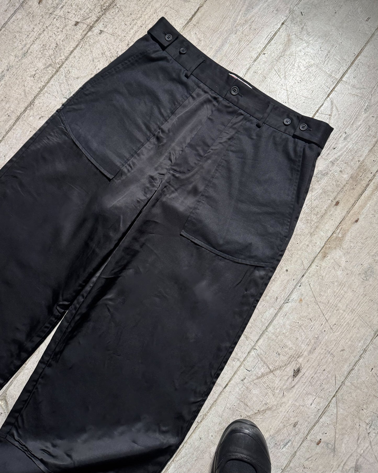 2023 Panelled Black Wide Fit Pant's (31-34)