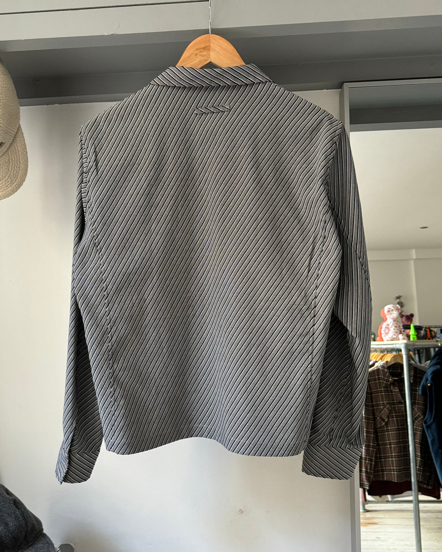 Homme Objet Diagonal Woven Striped Jacket (~M~)