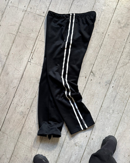 Early 2000s Black Side Stripe Logo Poly Track Pants  (30~32)