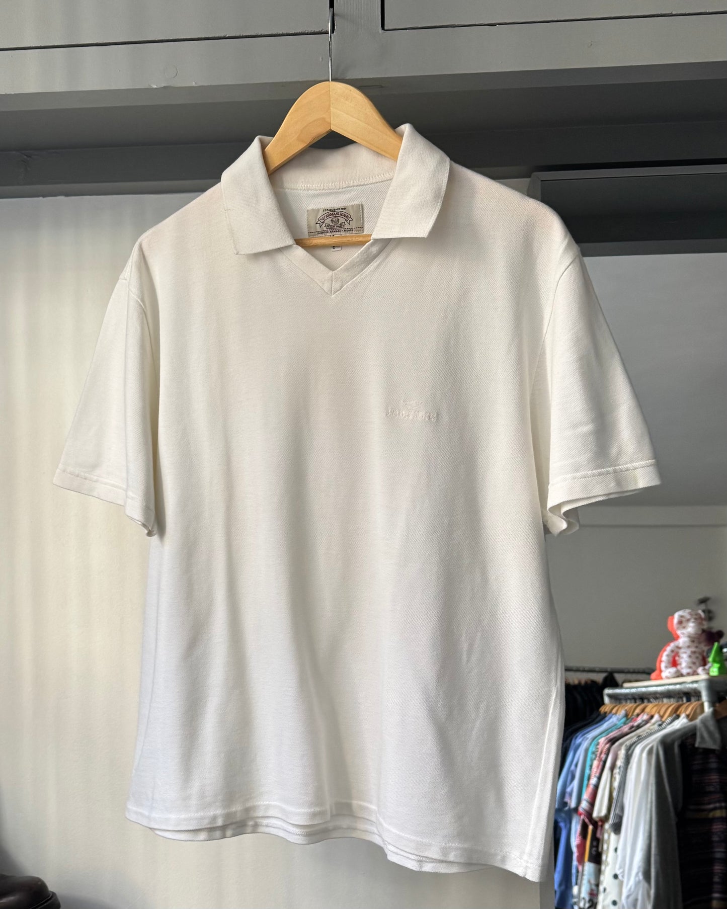 90s White Polo Shirt / Top (~M~)