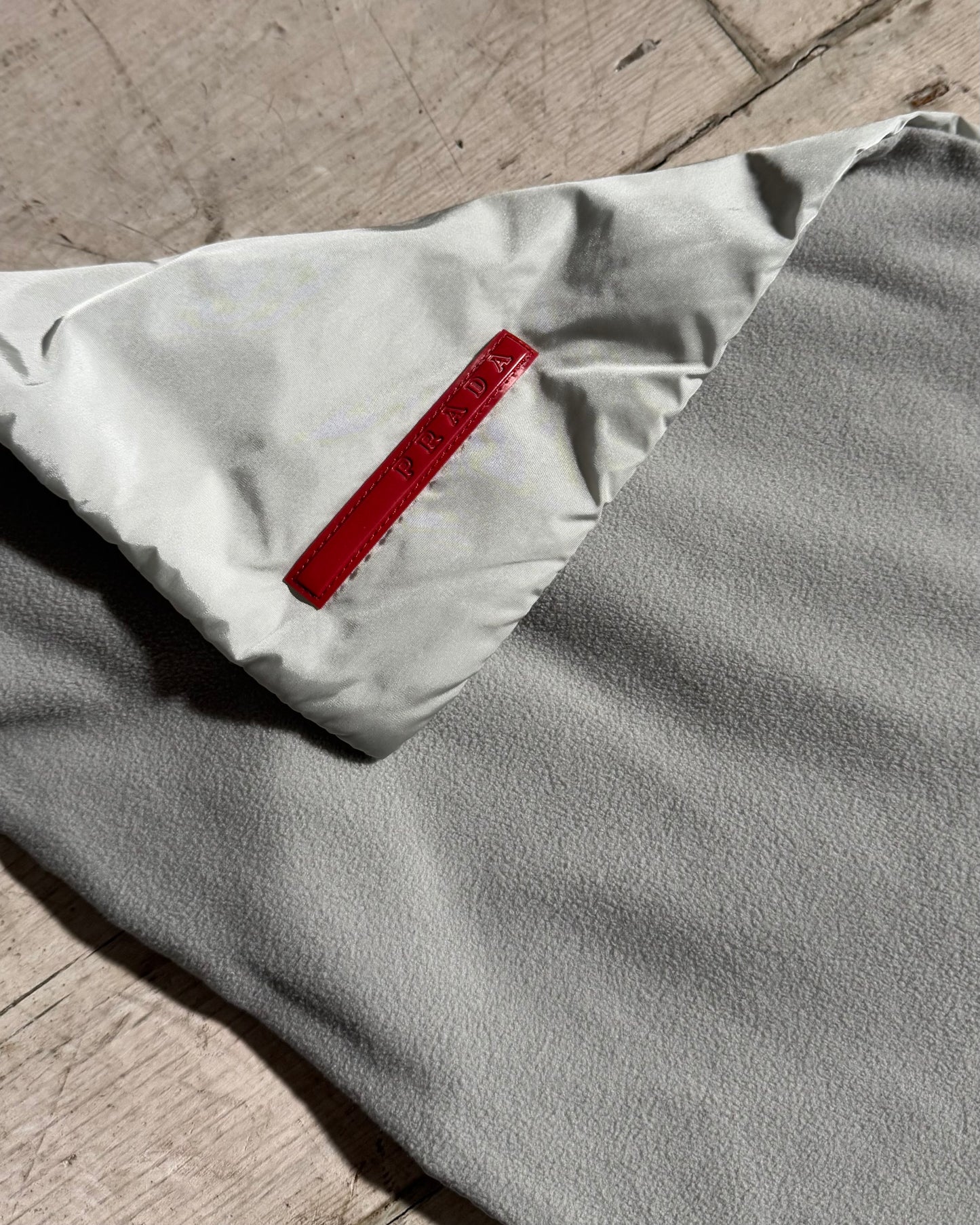 Ice Grey Fleece Lined Pocket Scarf