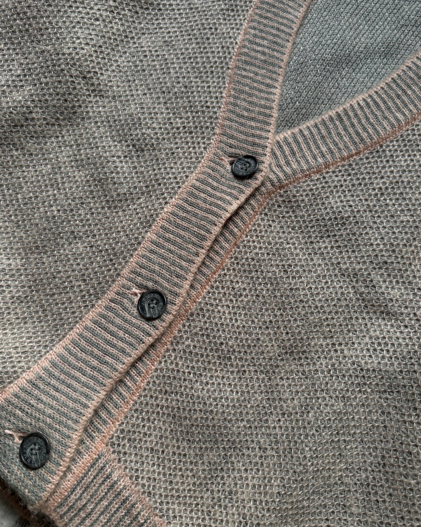 Scale Texture Blush / Grey Knit Jumper / Cardigan (~S~)