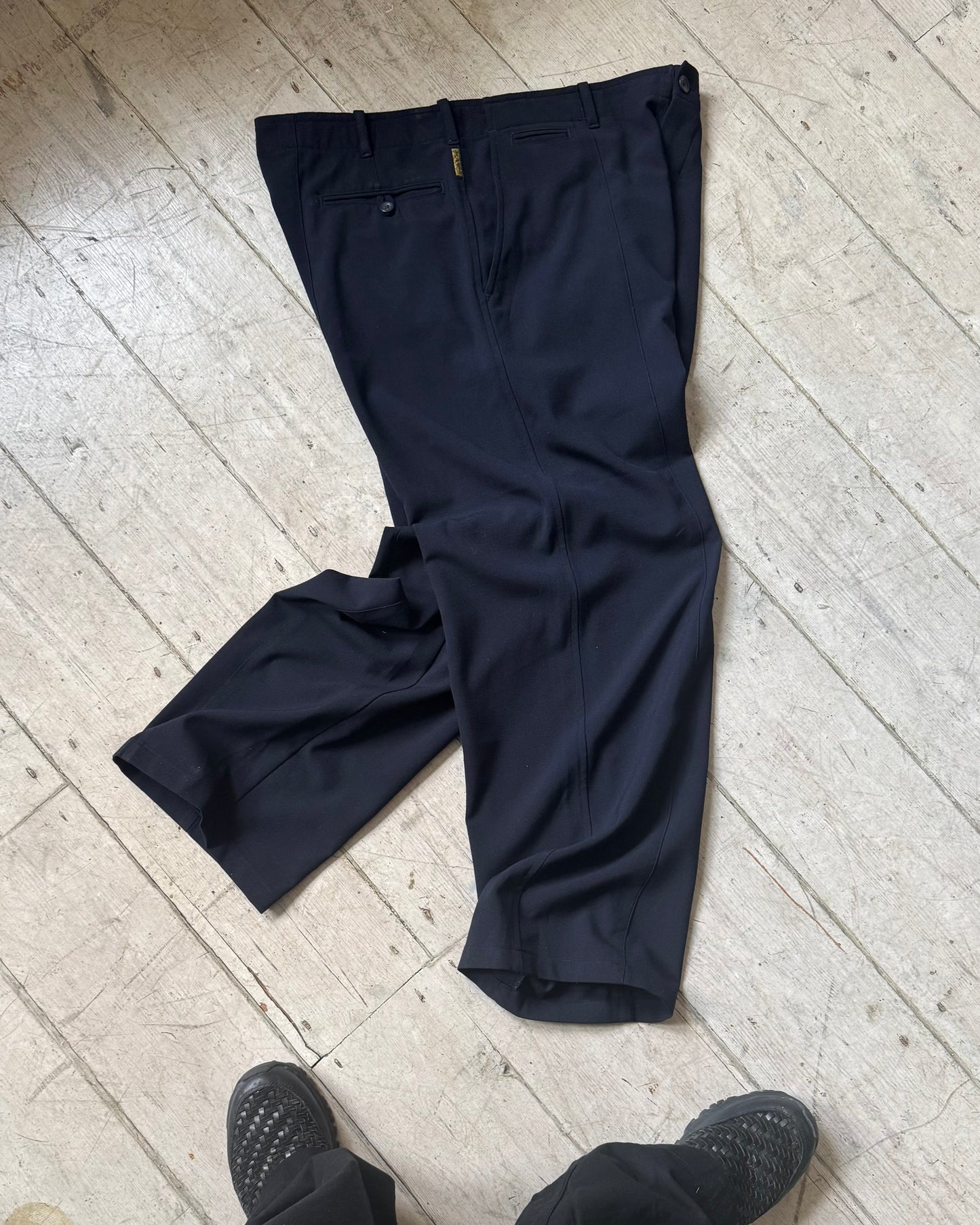 Early 2000s Navy Center Seam Comfort- Fit Smart Pants (34~36)