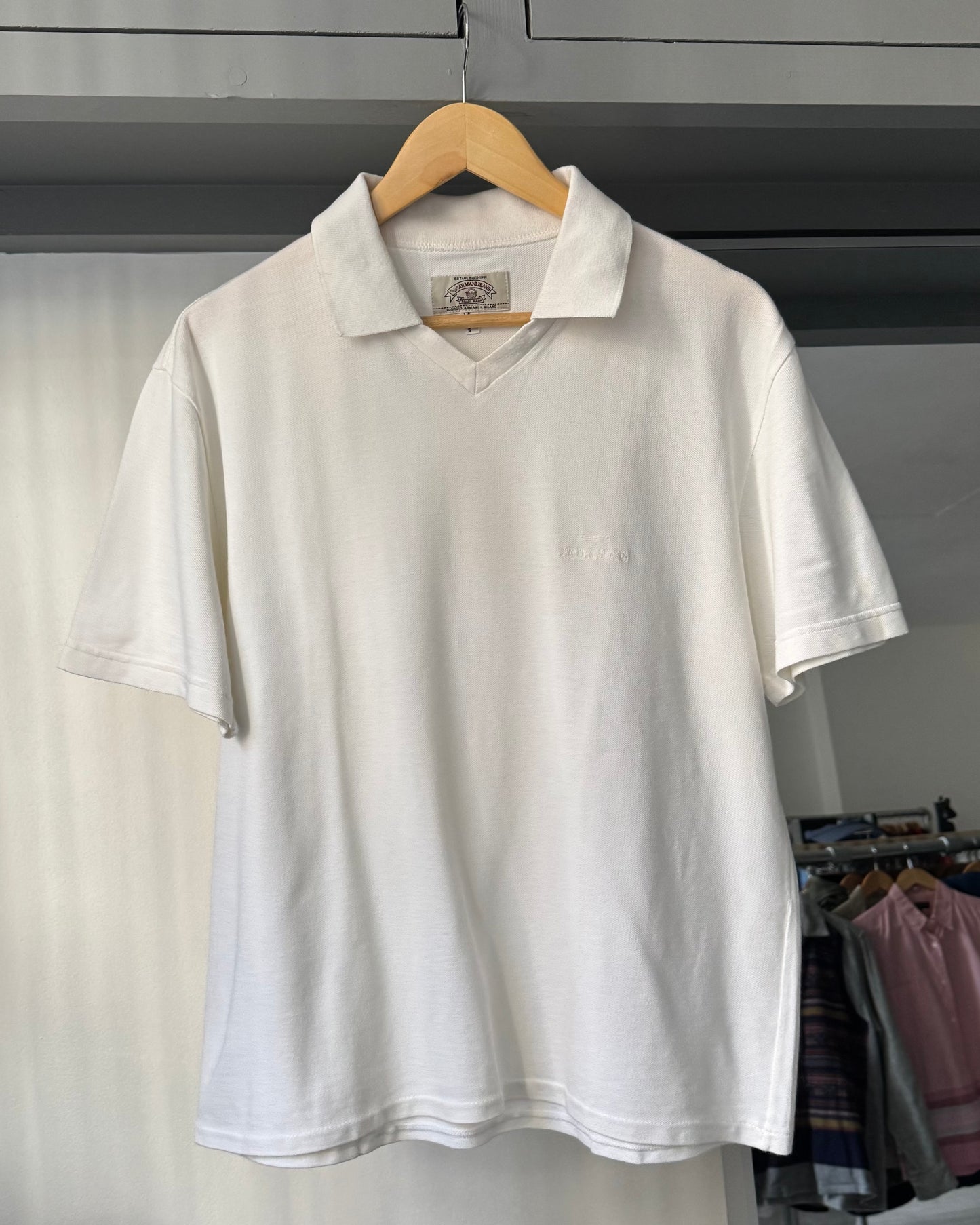 90s White Polo Shirt / Top (~M~)