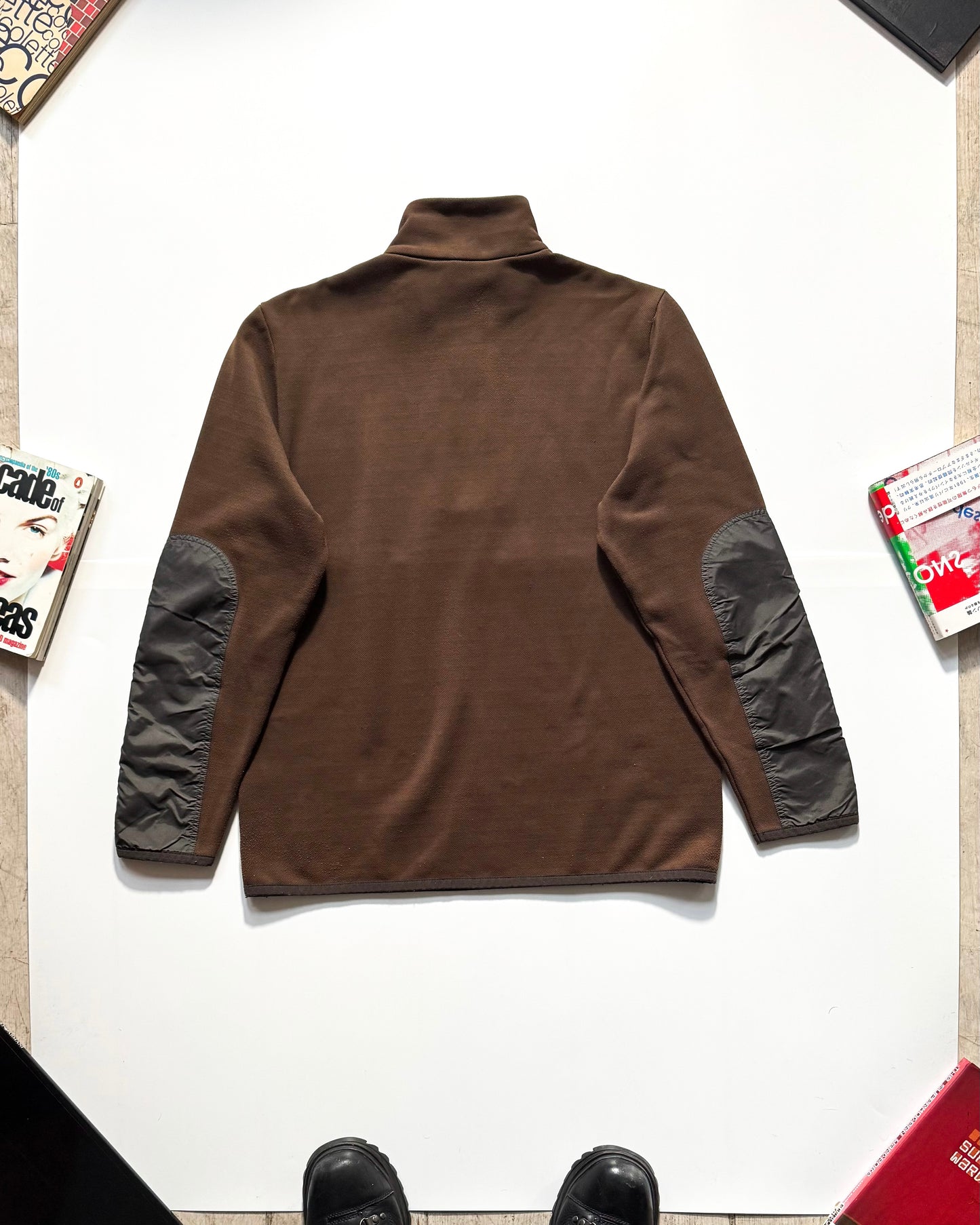 2000s Brown Panelled Quarter Zip Pullover (~ M~)