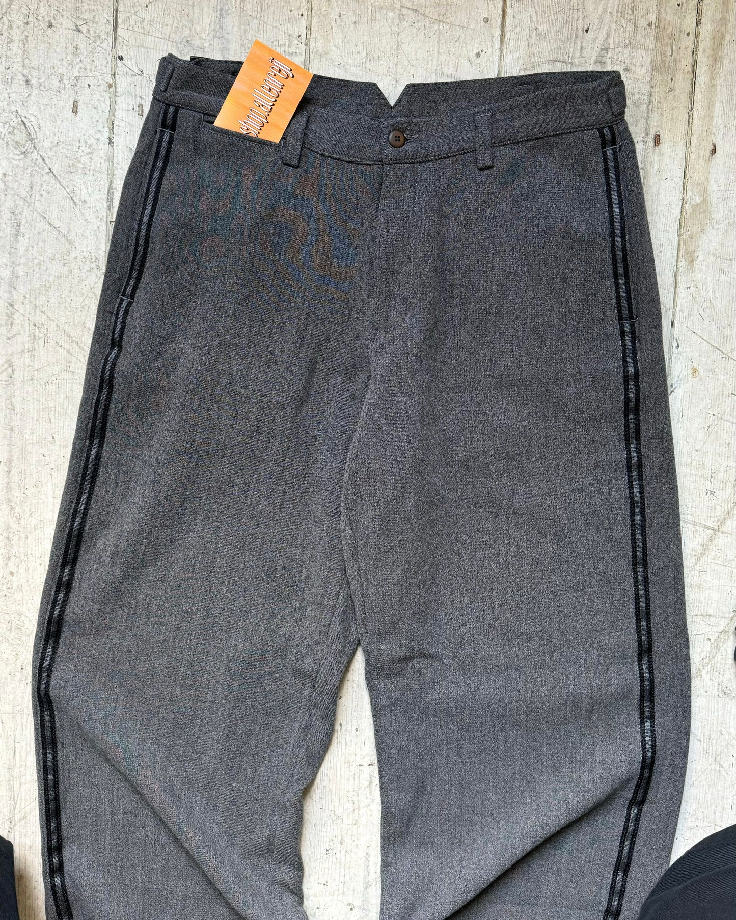 2003 Side Stripe Grey Virgin Wool / Cotton Blend Pants (30~31)