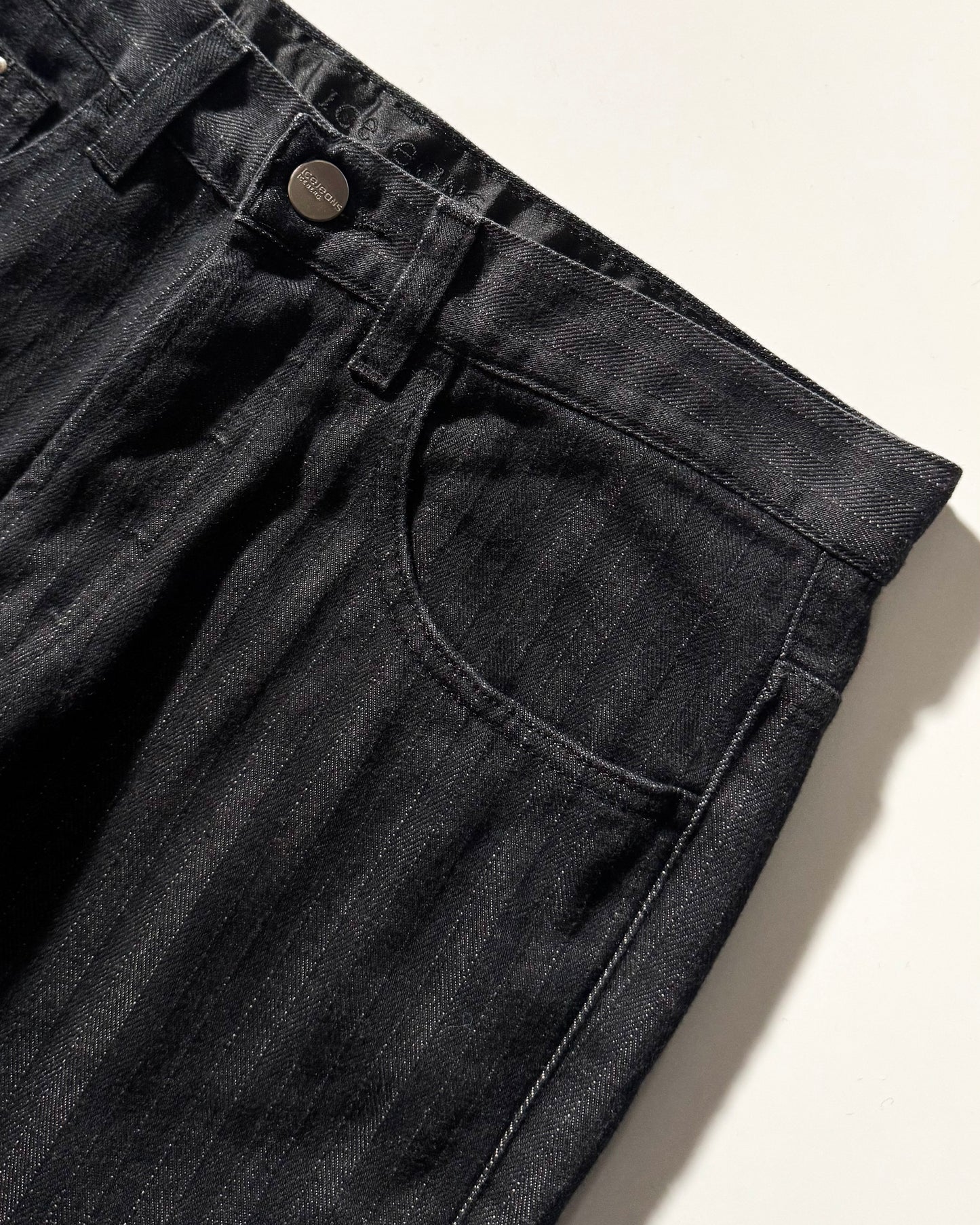 Early 2000s Tonal Jacquard Striped Slim Jeans (28~29)