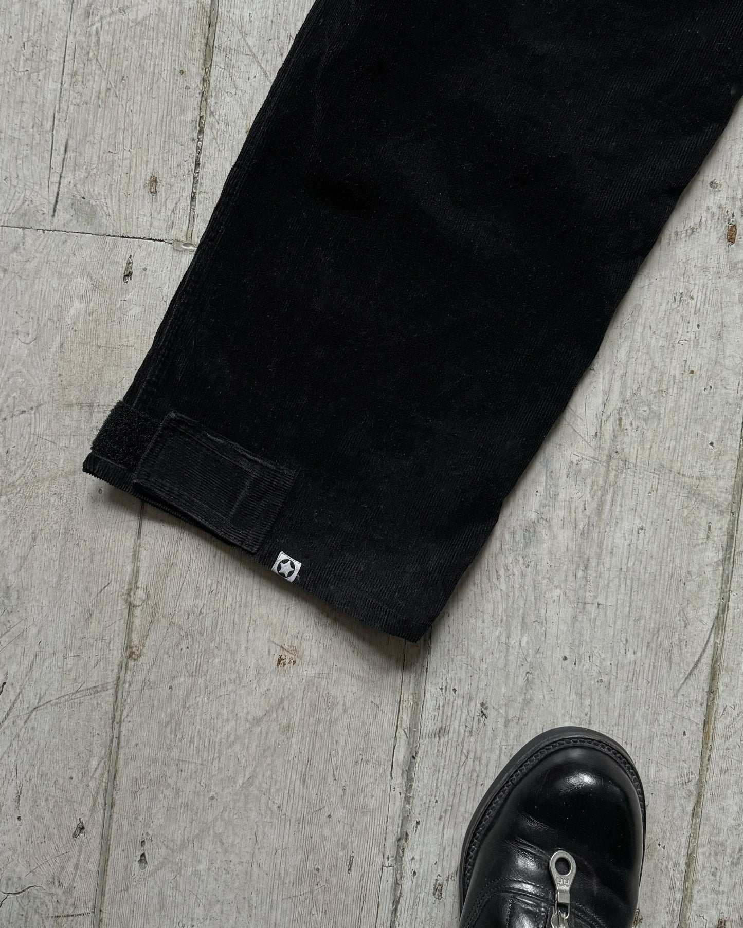 Black Corduroy Cargo Pocket Pants (32~34)