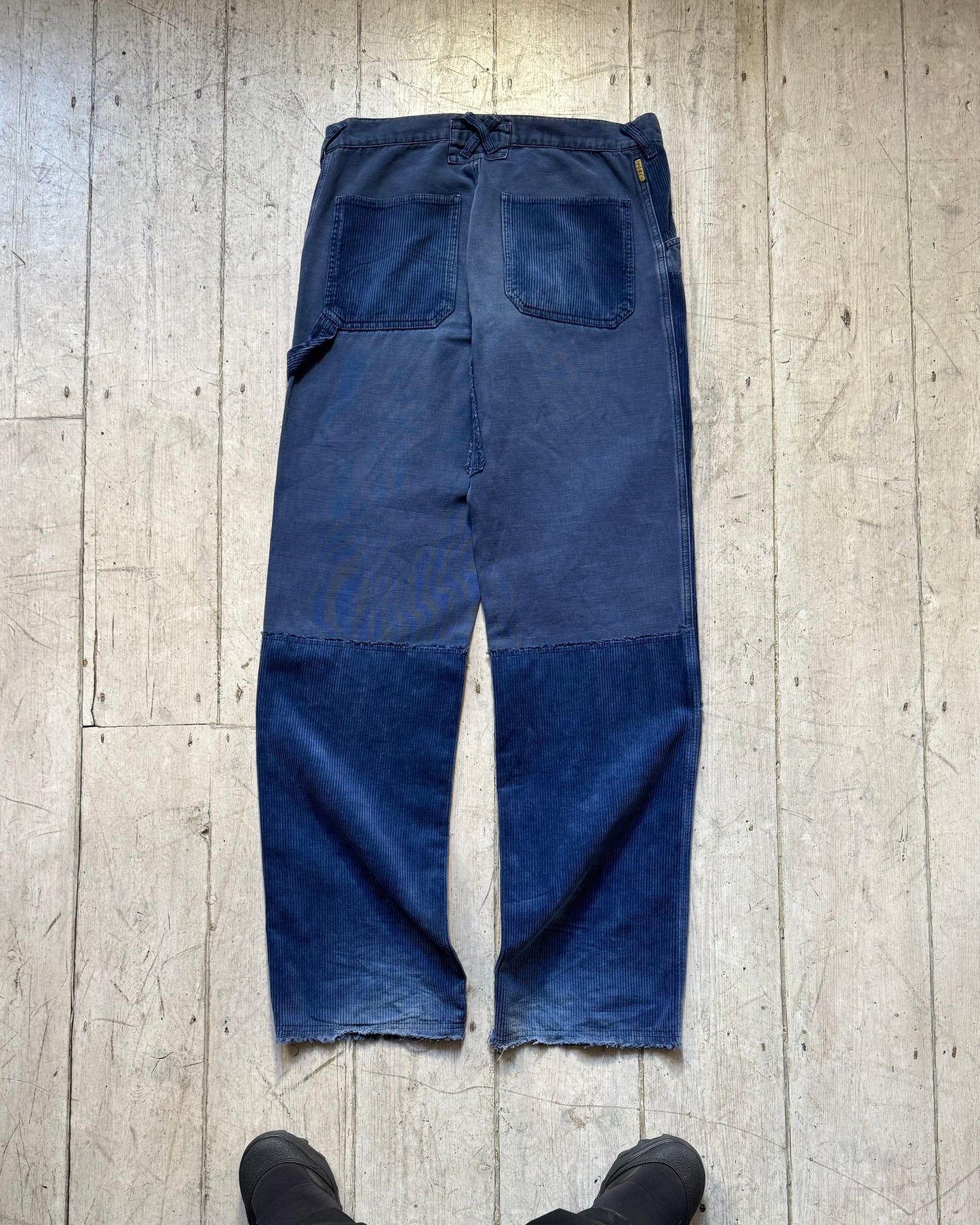 Early 2000s Blue Carpenter Style Corduroy Panel Pants (32~34)