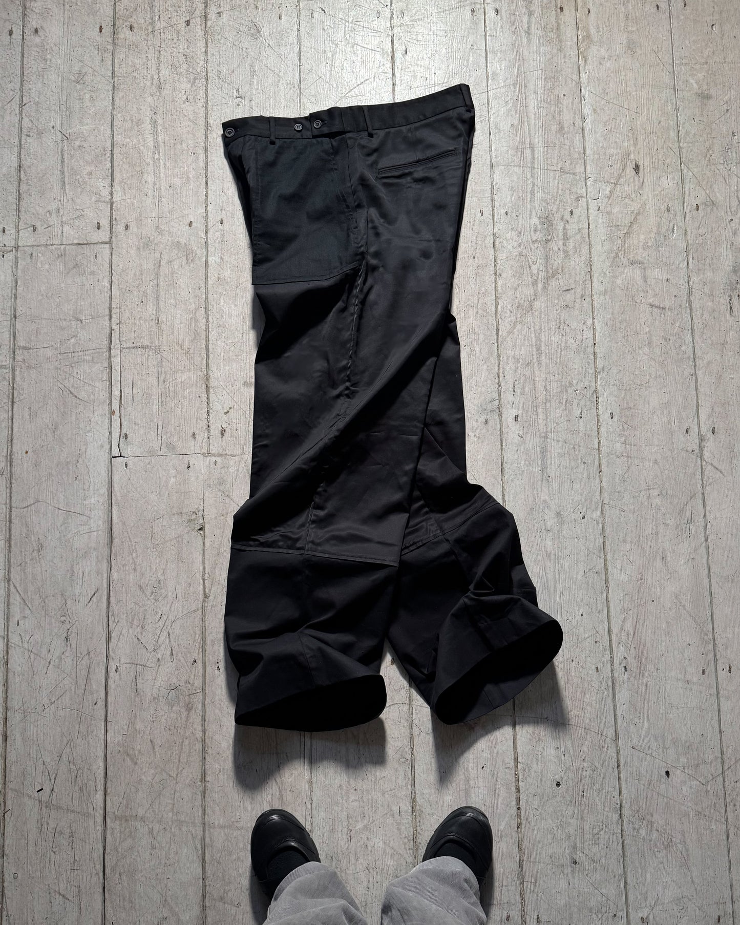 2023 Panelled Black Wide Fit Pant's (31-34)