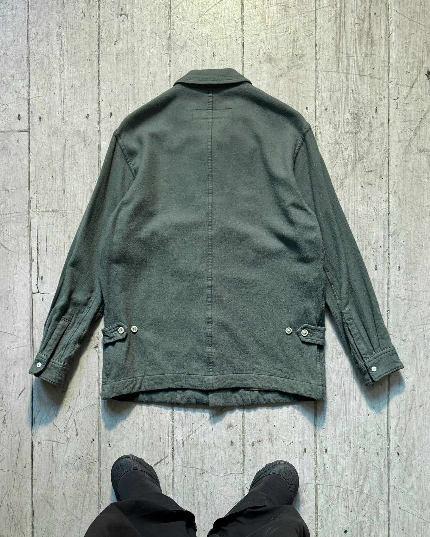 1996 Muted Grey Green Hidden Placket Jacket (~L~)