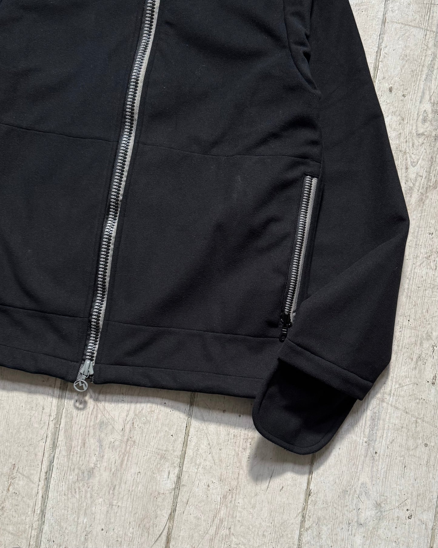 1999 Proline Black Micro Fleece Mitten Sleeve Zip Up Jacket (~M~)