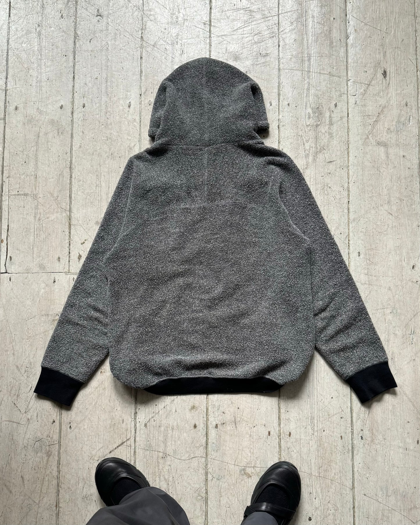 2009 Exaggerated Kangaroo Looped Ribbing Panelled Hoody (S)