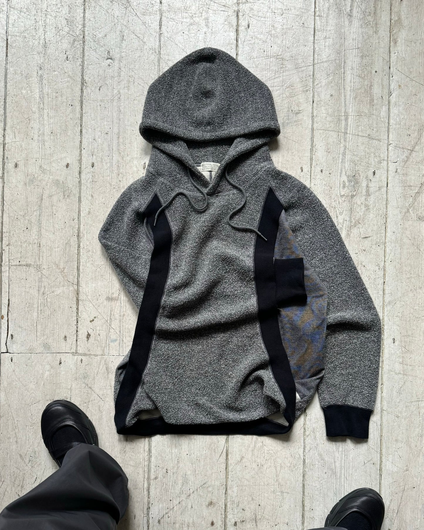 2009 Exaggerated Kangaroo Looped Ribbing Panelled Hoody (S)