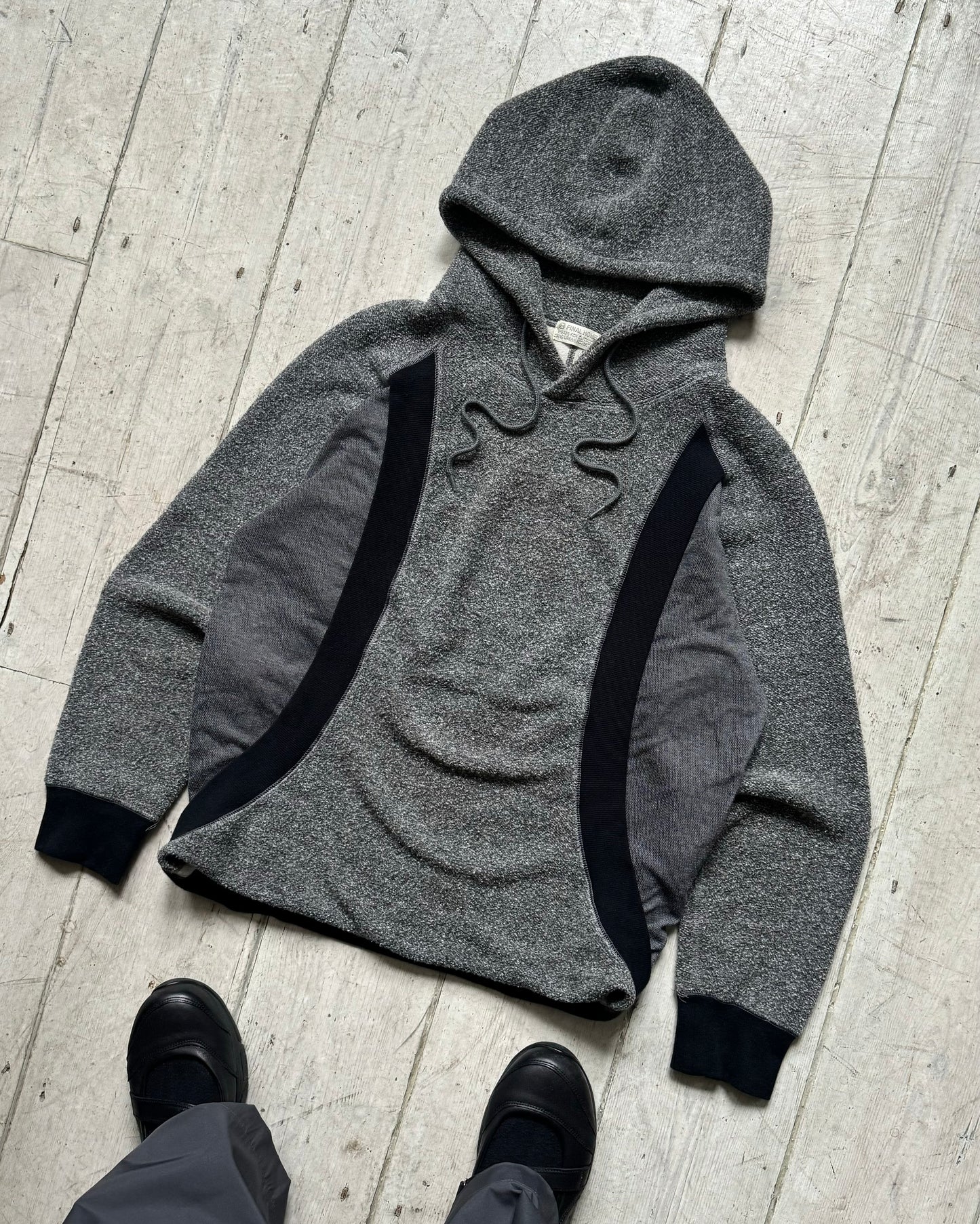 2009 Exaggerated Kangaroo Looped Ribbing Panelled Hoody (S)