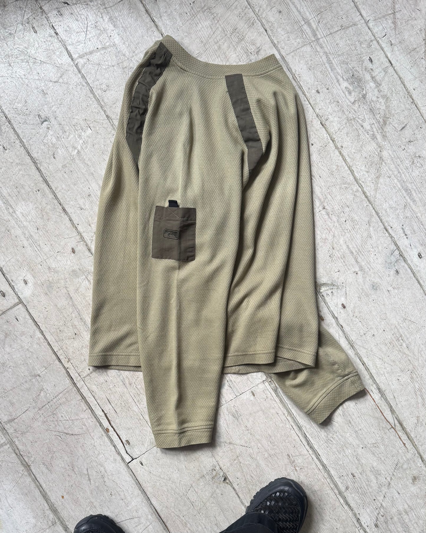 Jersey Shoulder Seam Taped Longsleeve Top (S~M)