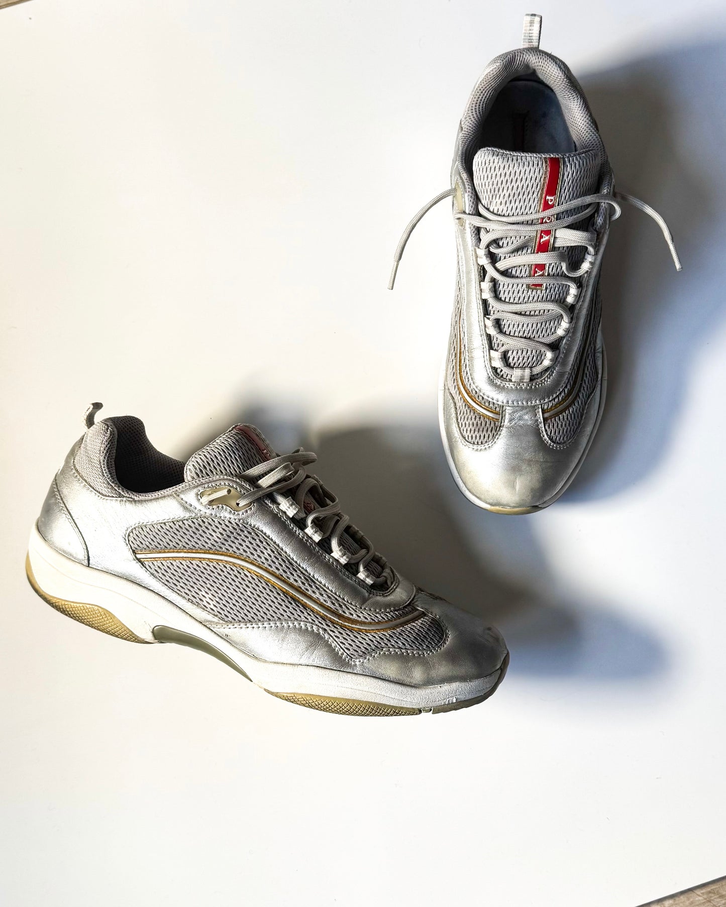 Luna Rossa Sailing White / Silver Sneakers Shoes (uk8~uk8.5)