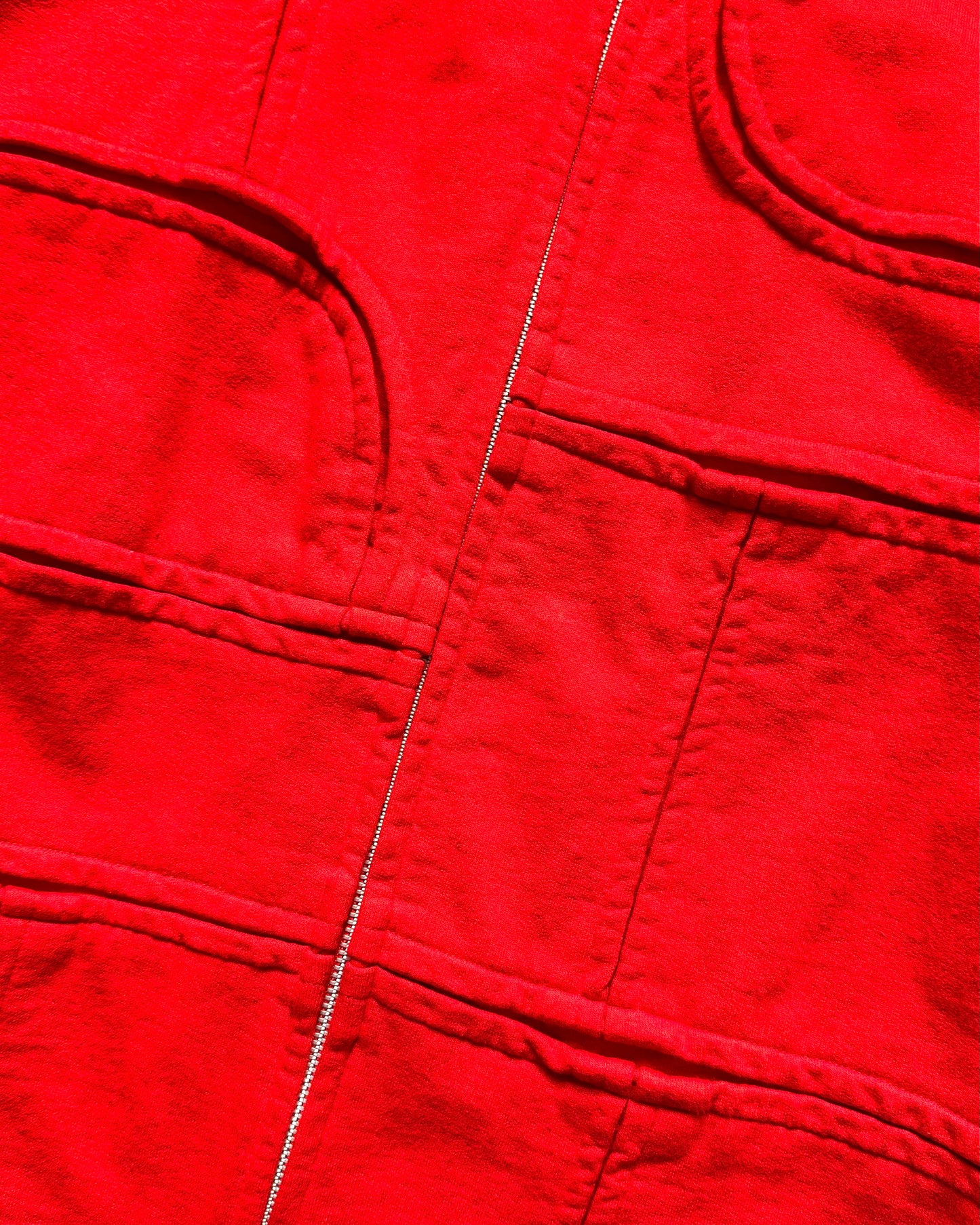 AW01 Tectonic Panelled Red Jersey Work Jacket (M~L)