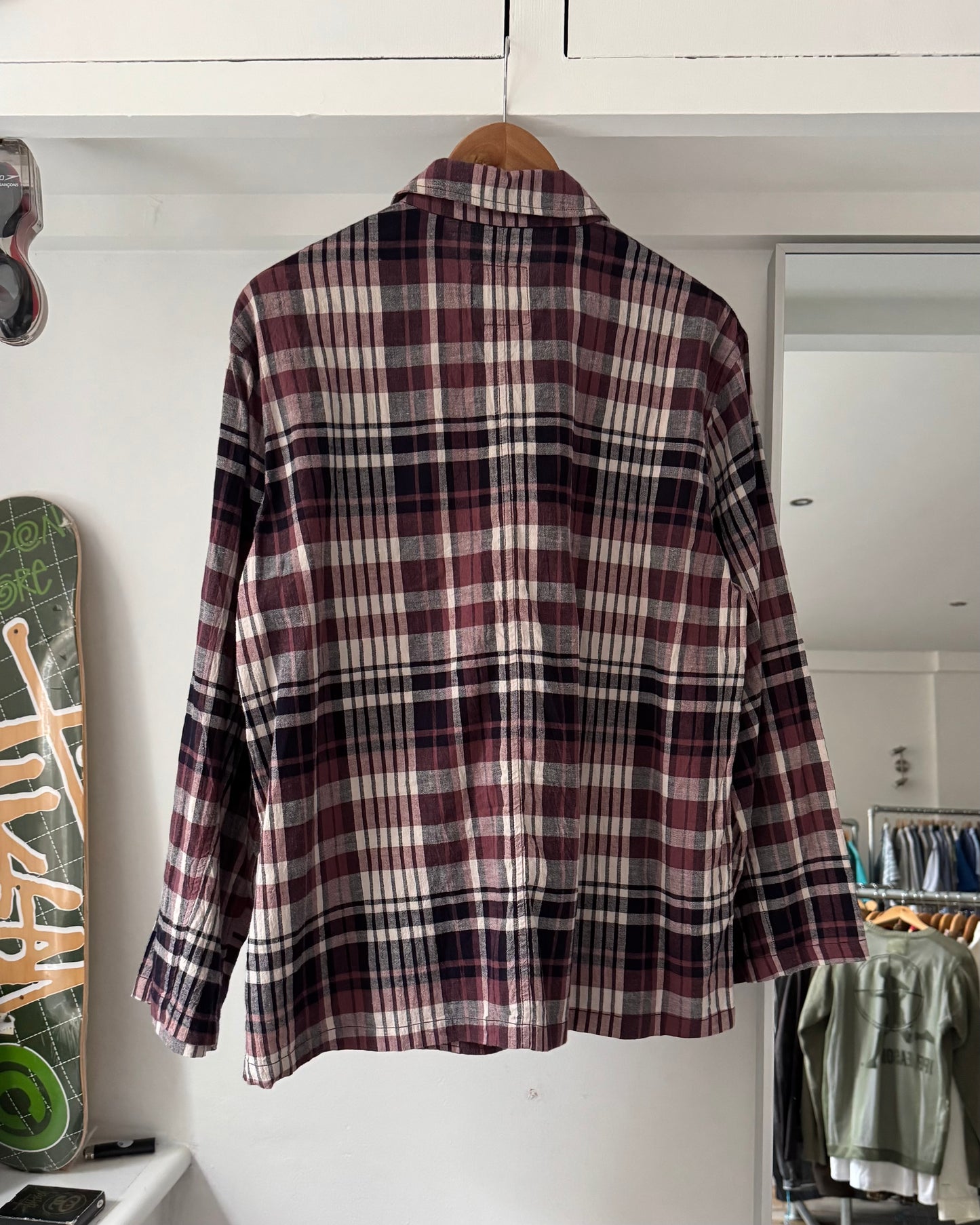 Plaid Button Up Lightweight Work Jacket (~L~)