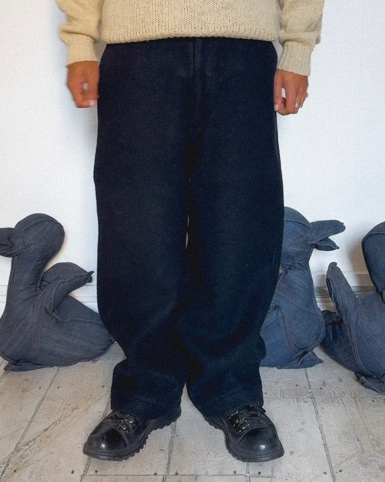 1997 Heavy! Heavy! Heavy! Black Wool Pants (31~33)