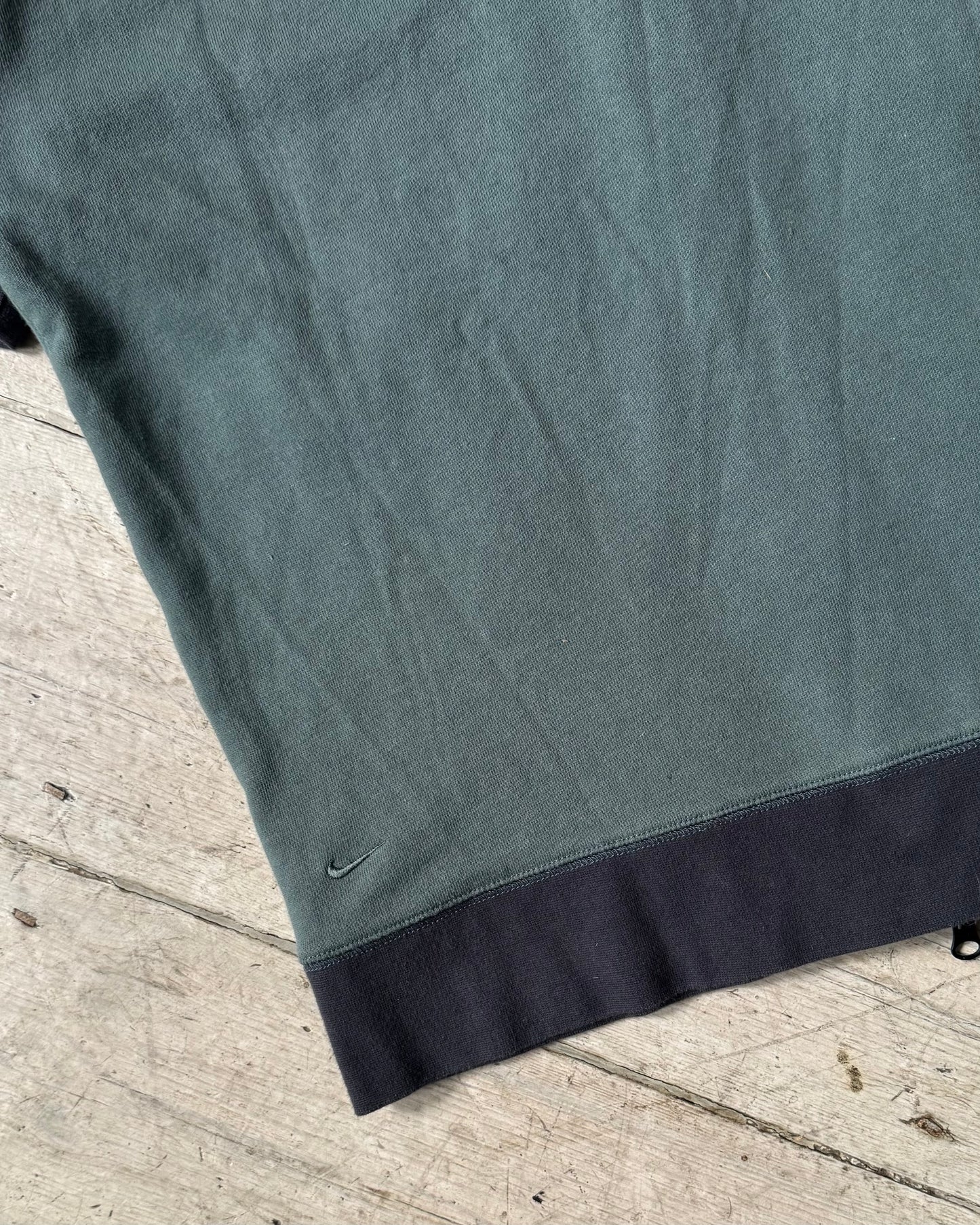 Spring 2001 Tonal Washed Blue / Grey Zip Up Jersey Top (~M~)