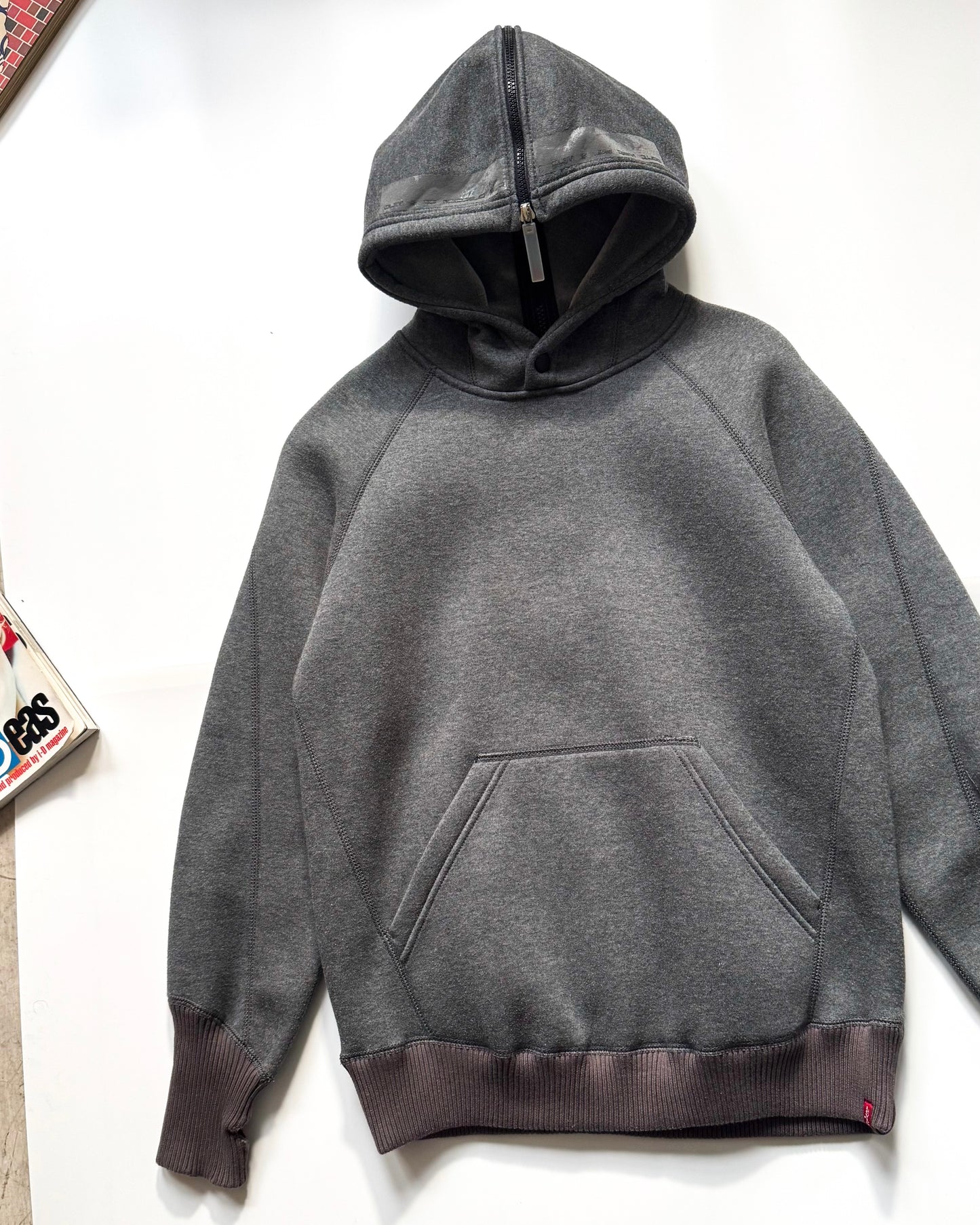 Engineered Jeans 2000s Split Pilot Hood Scuba Hoody (S~M)