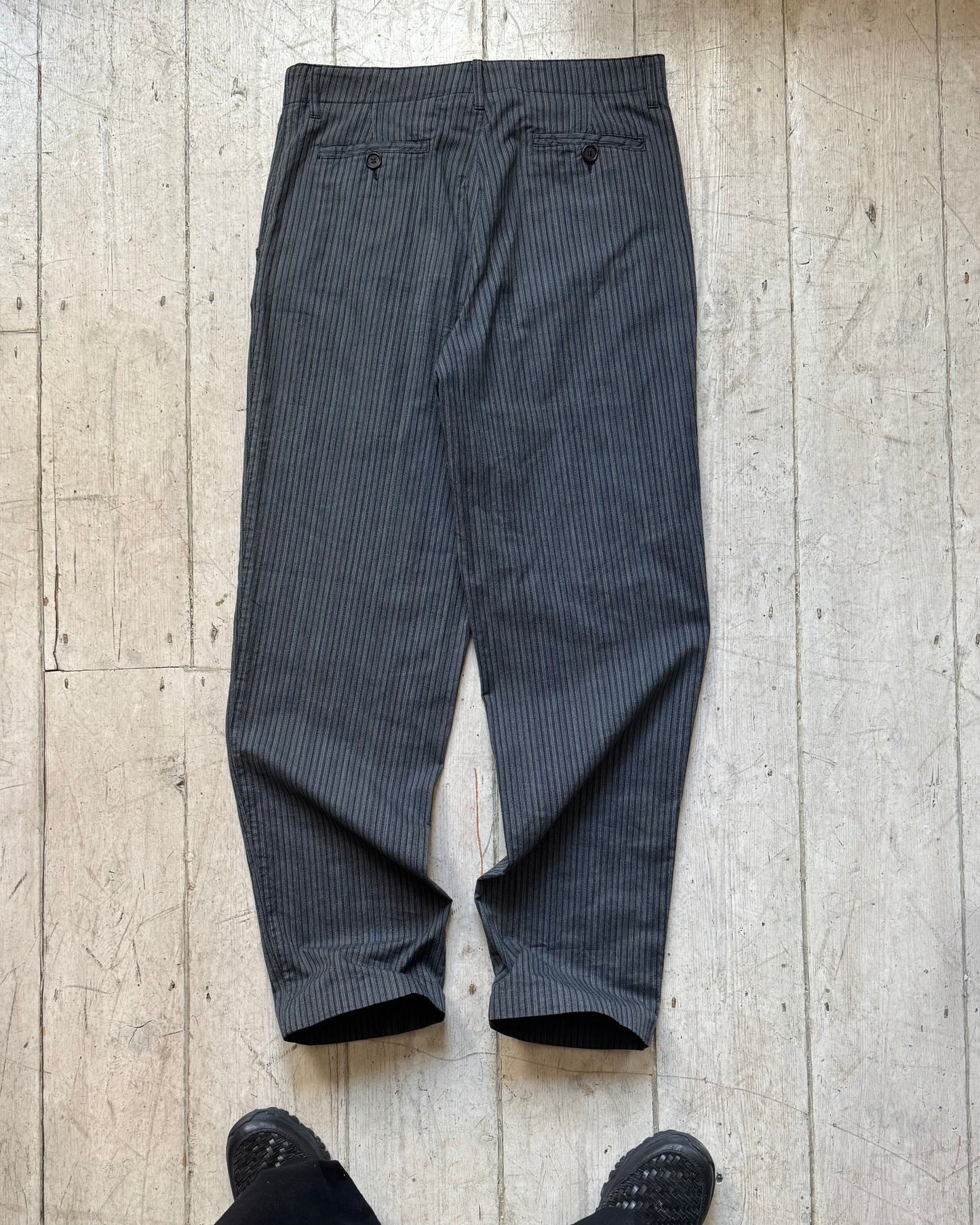 90s Grey Striped Pants (~32~)