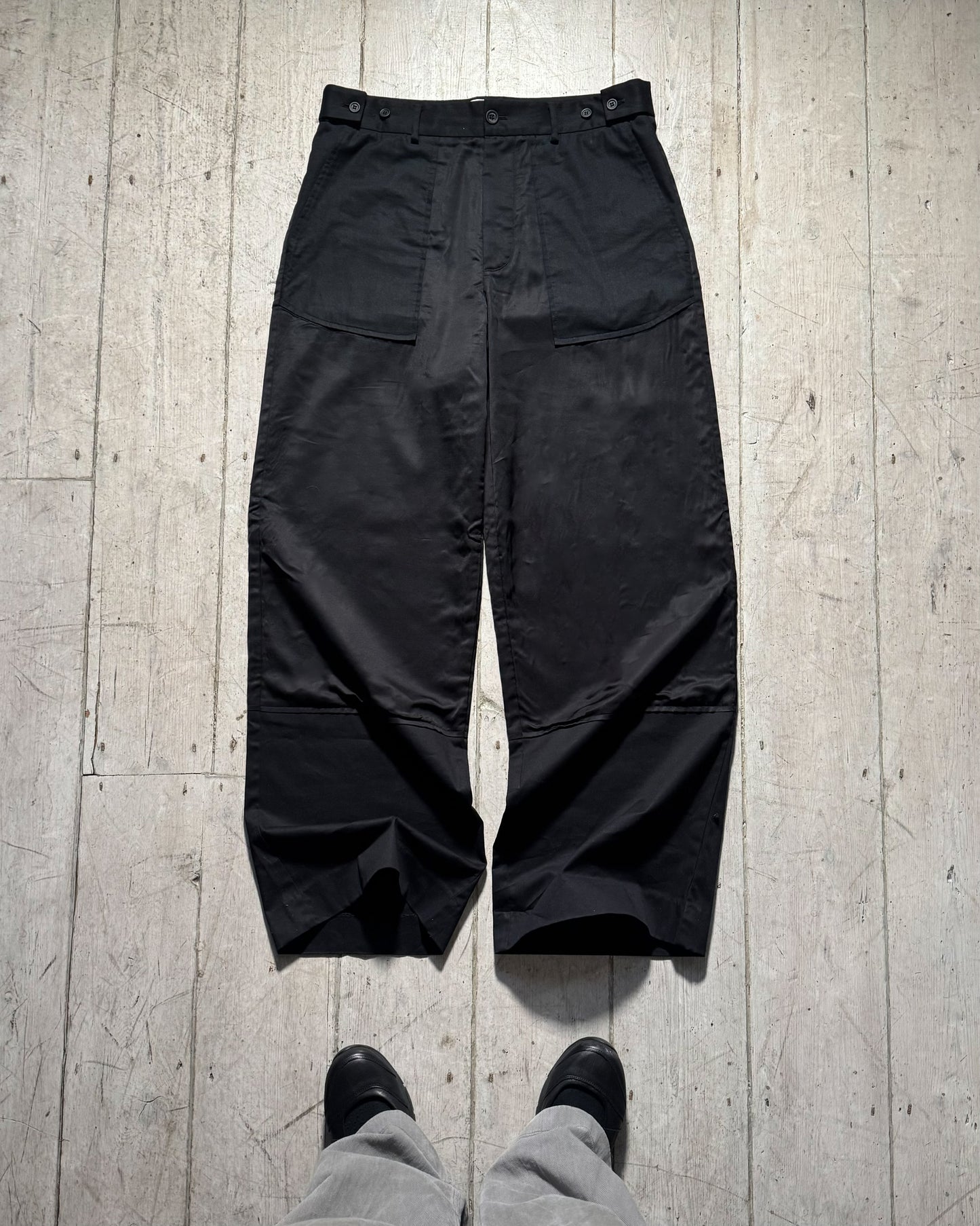 2023 Panelled Black Wide Fit Pant's (31-34)