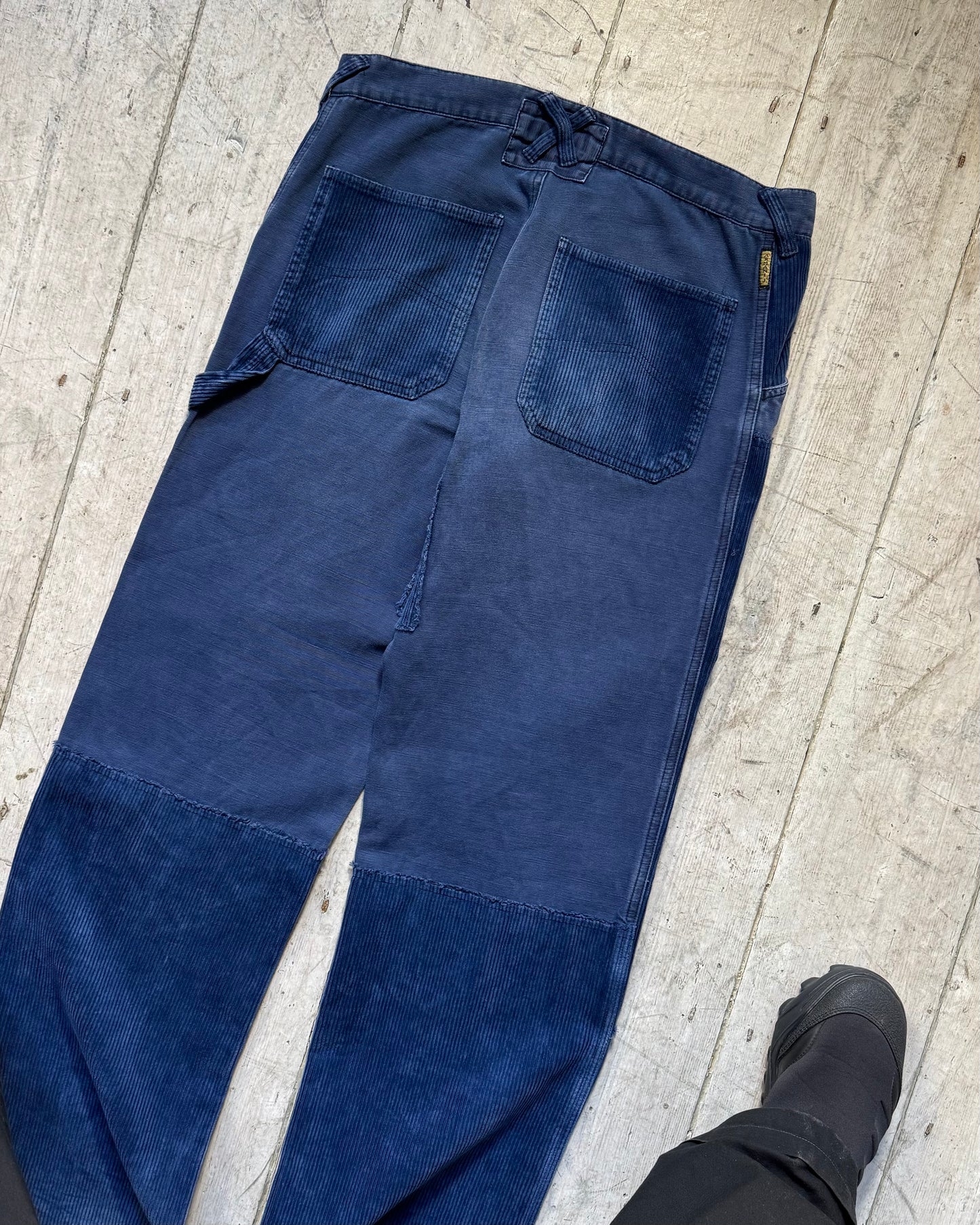Early 2000s Blue Carpenter Style Corduroy Panel Pants (32~34)