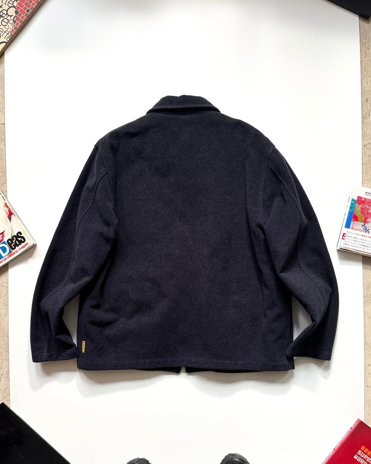 90s Washed Navy Wool Jacket (L~XL)