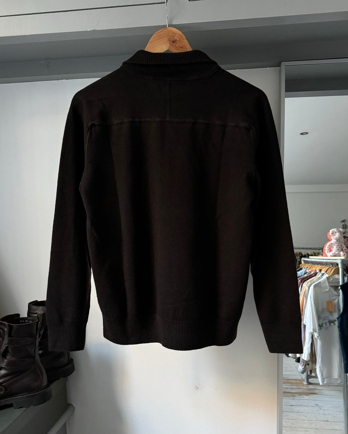 AW05 Quarter Zip Charcoal Knit Jumper (~S~)