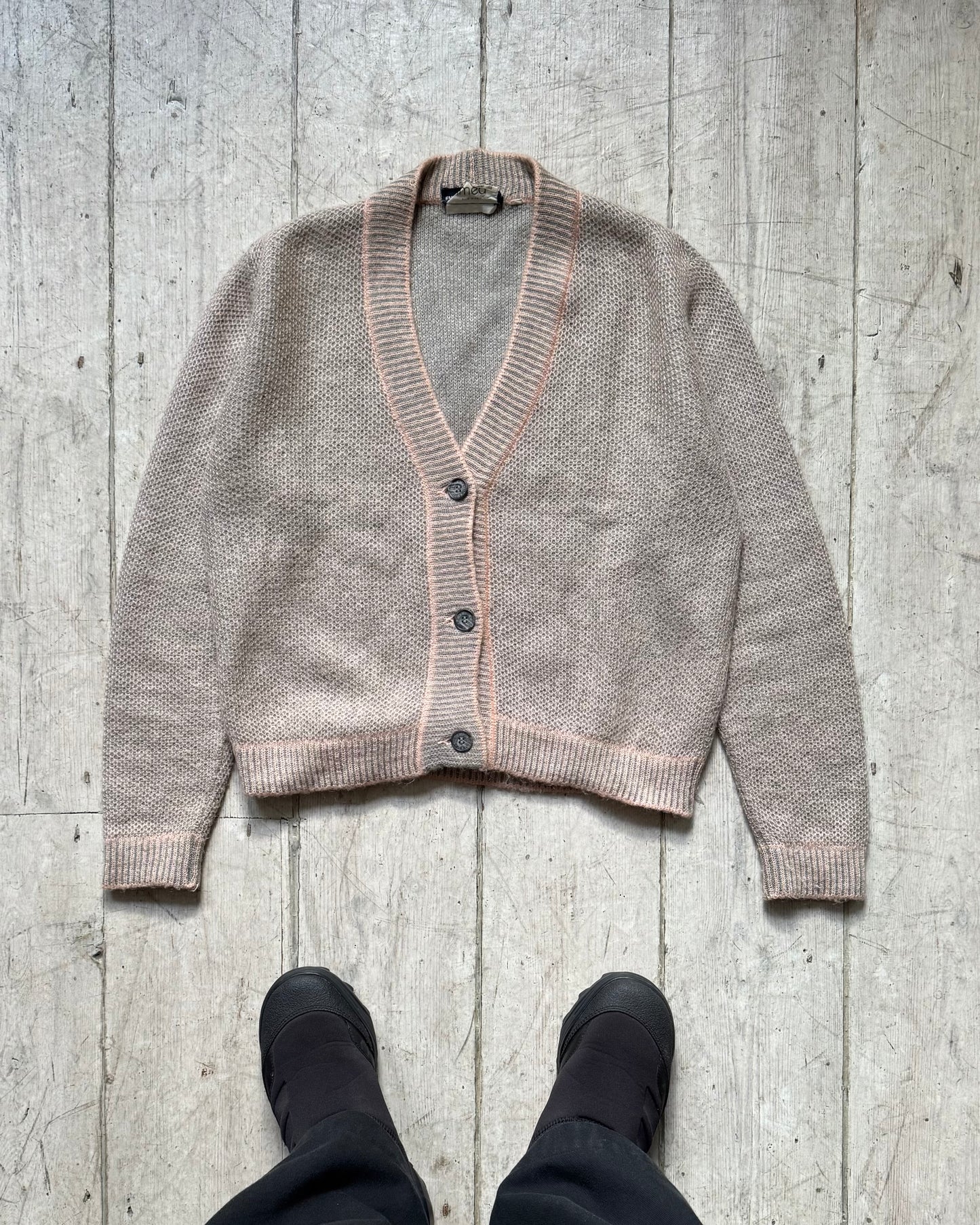 Scale Texture Blush / Grey Knit Jumper / Cardigan (~S~)