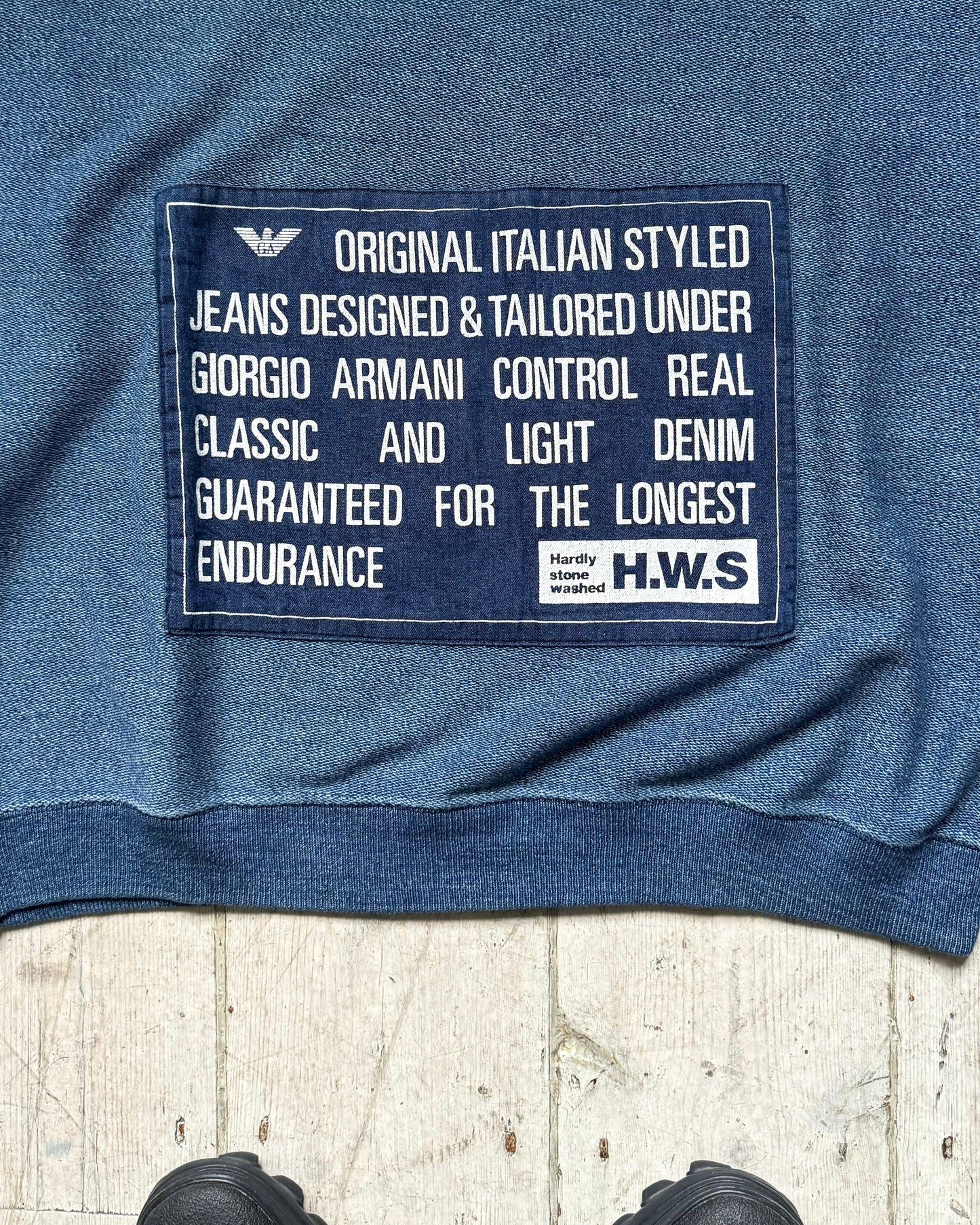 Mid 80s HWS - Hardly Stone Washed Process Appliqué Panel Jumper (~L~)