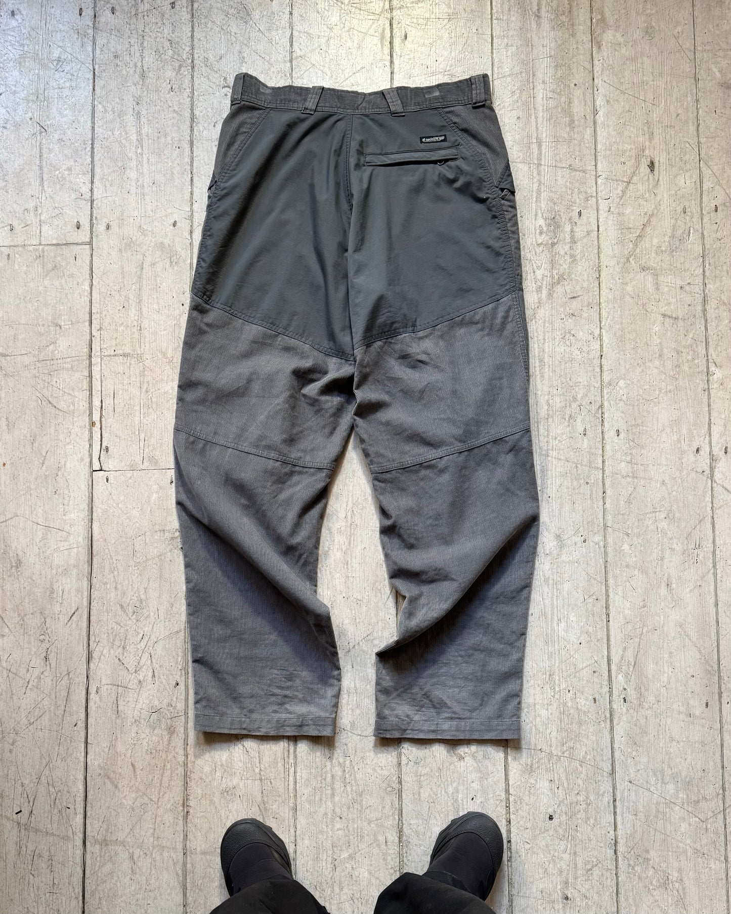 Fall 2001 Grey Corduroy Panelled Wide Pants (~34~)
