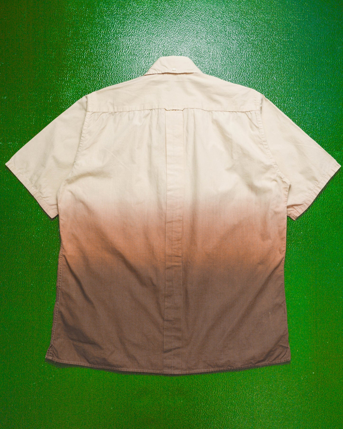90s Brown Gradient Short-sleeve Shirt (~M~)
