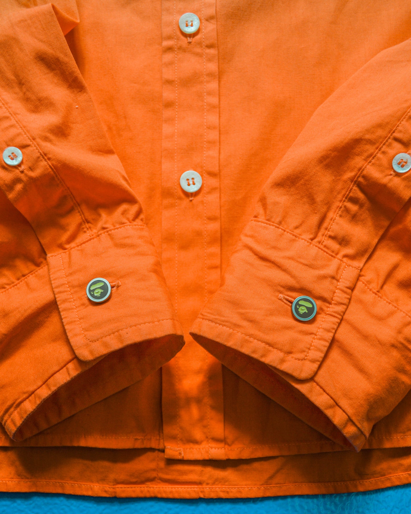 90s Orange Gradient Long-sleeve Shirt (~L~)