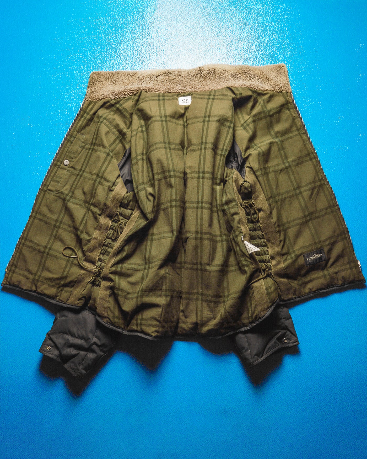 AW 2005 2in1 Brushed Washed Black Shell + Square Quilted Goose Down Puffer Liner Jacket (~L~)