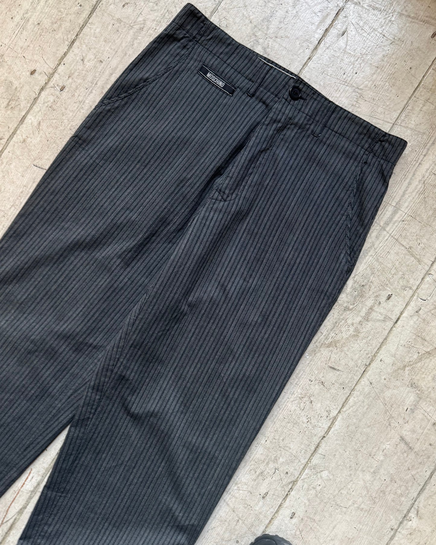 90s Grey Striped Pants (~32~)