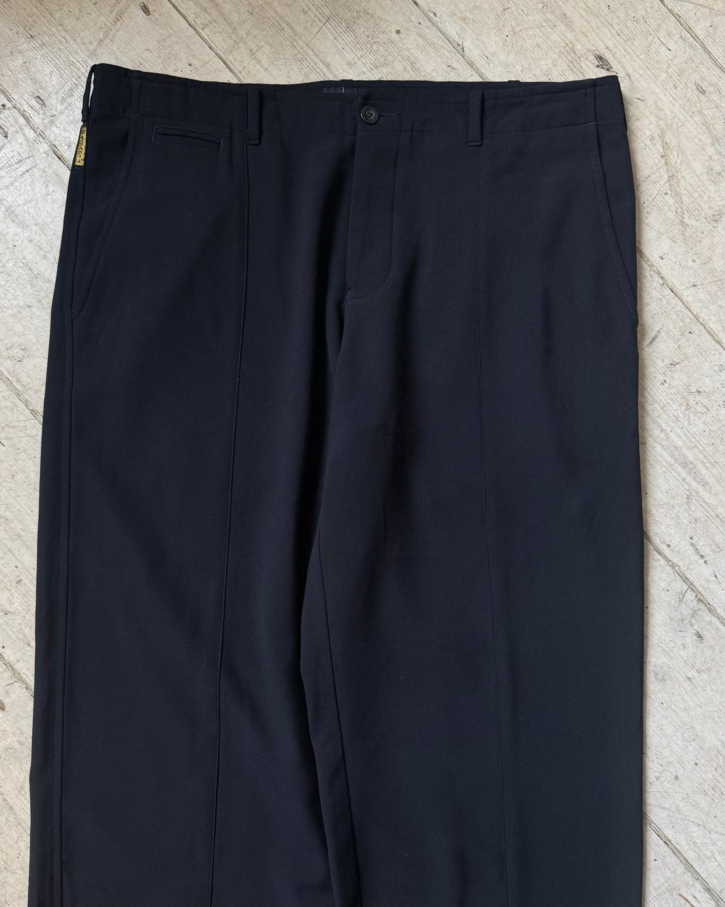 Early 2000s Navy Center Seam Comfort- Fit Smart Pants (34~36)