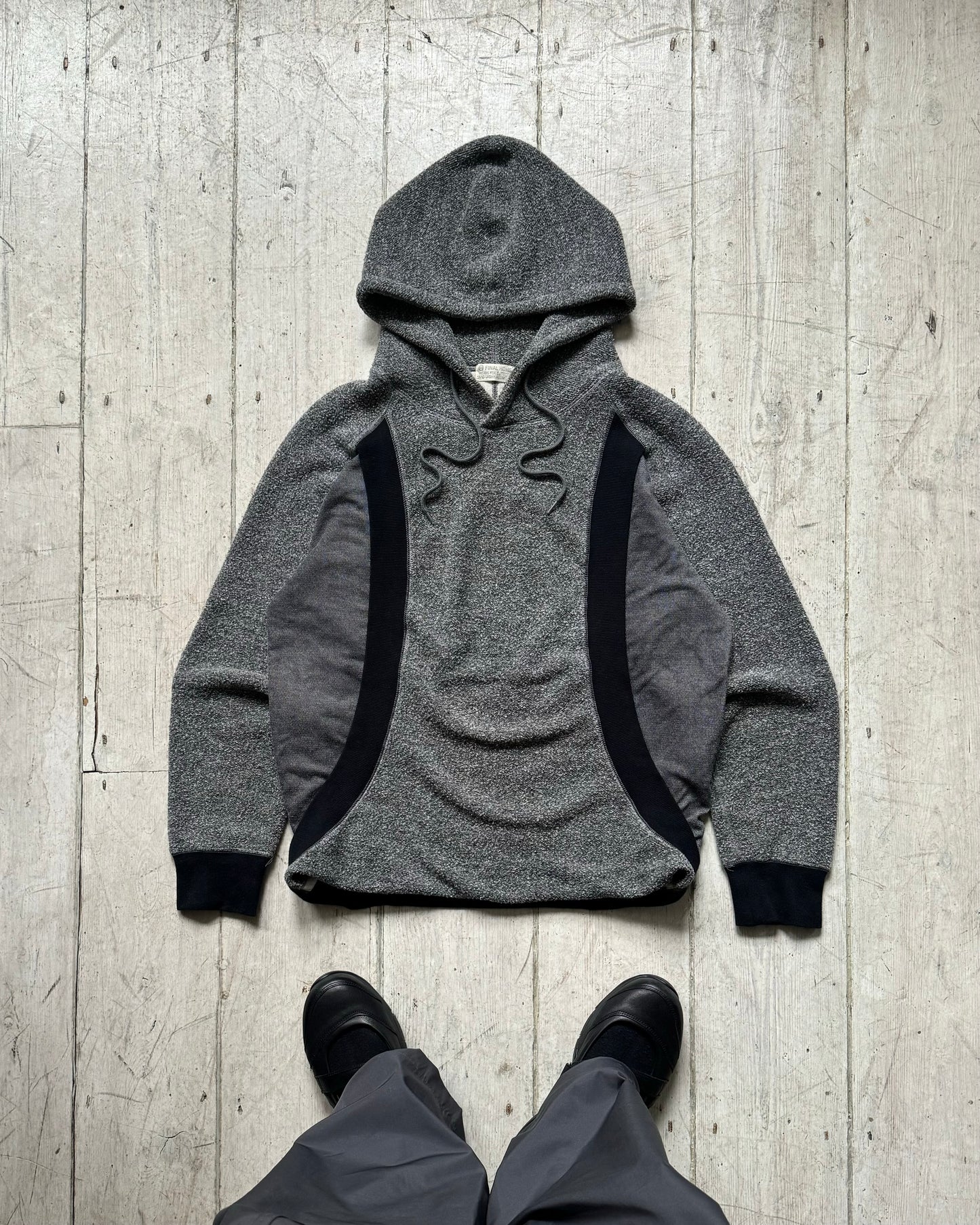 2009 Exaggerated Kangaroo Looped Ribbing Panelled Hoody (S)