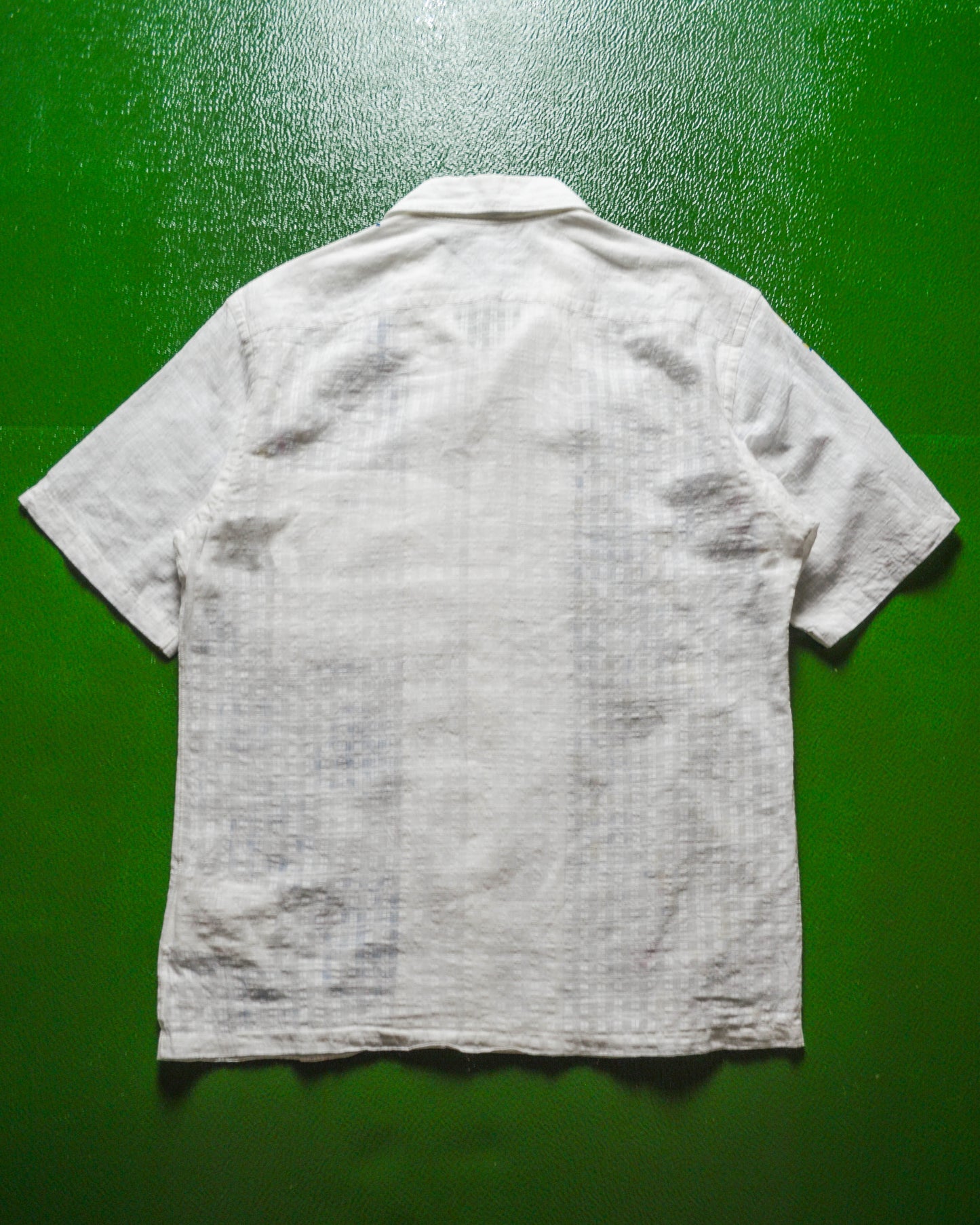 2003 Paisley Stamp Print Textured Shirt (~M~)