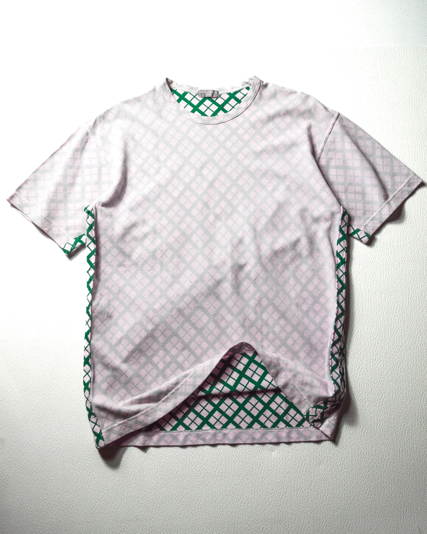2001 Argyle Reverse Print Pique T-shirt (~M~)