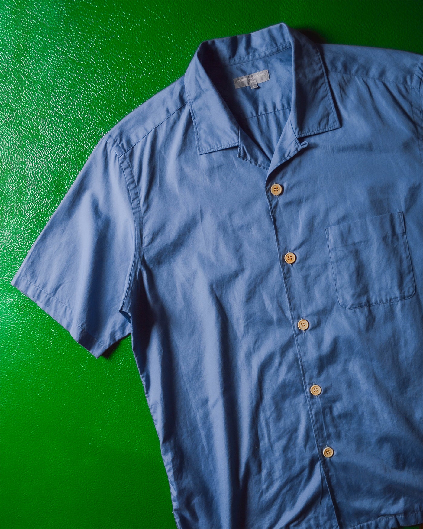 SS03 Steel Blue Boxy Shirt (~M~)