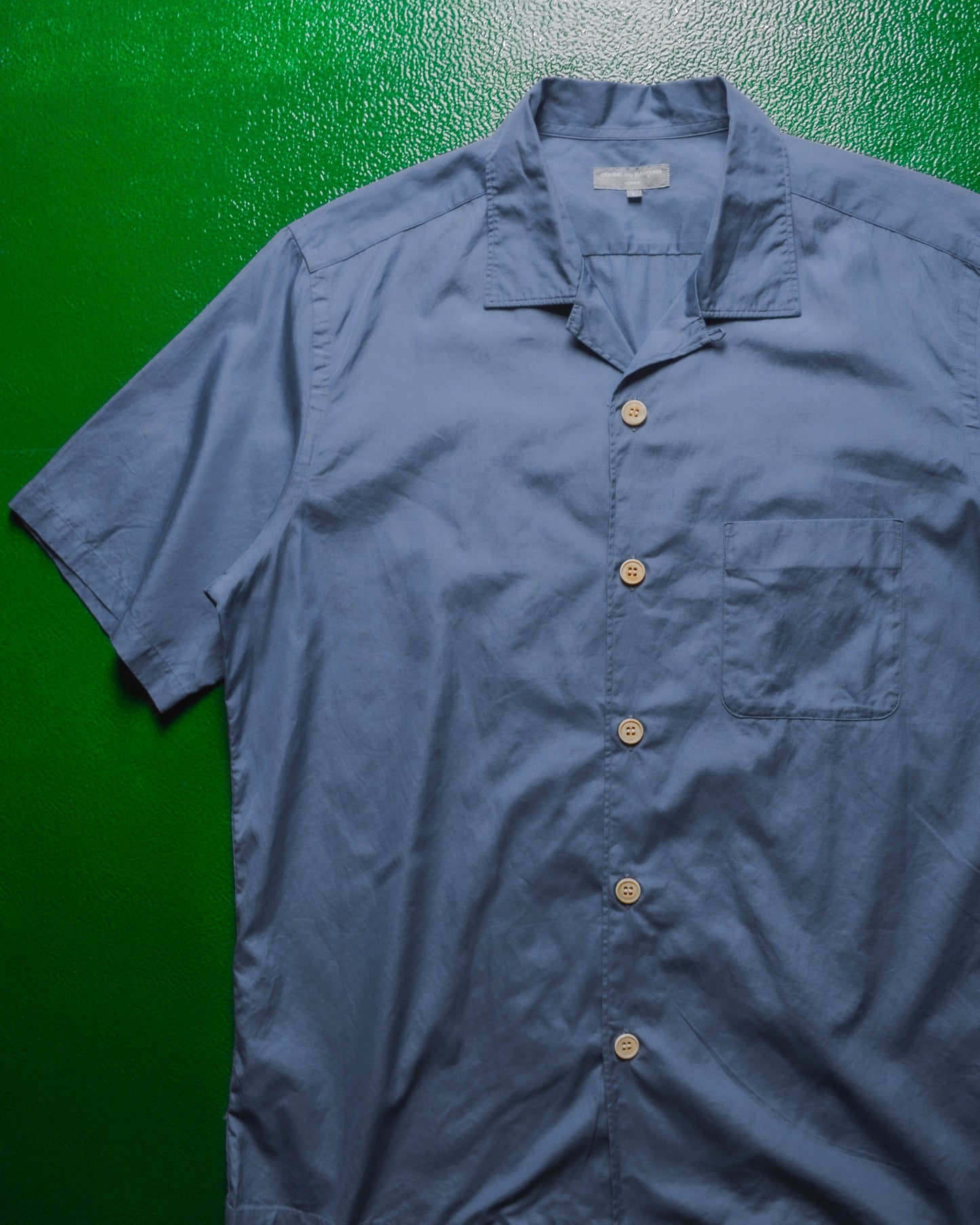 SS03 Steel Blue Boxy Shirt (~M~)