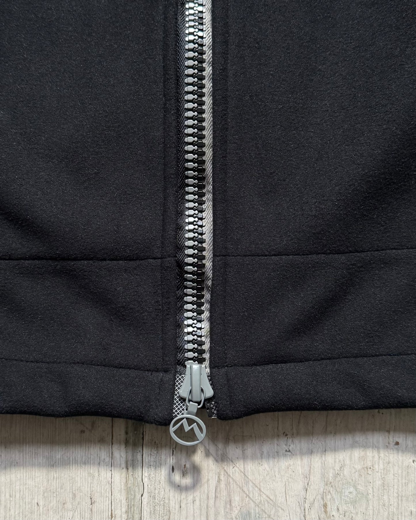1999 Proline Black Micro Fleece Mitten Sleeve Zip Up Jacket (~M~)